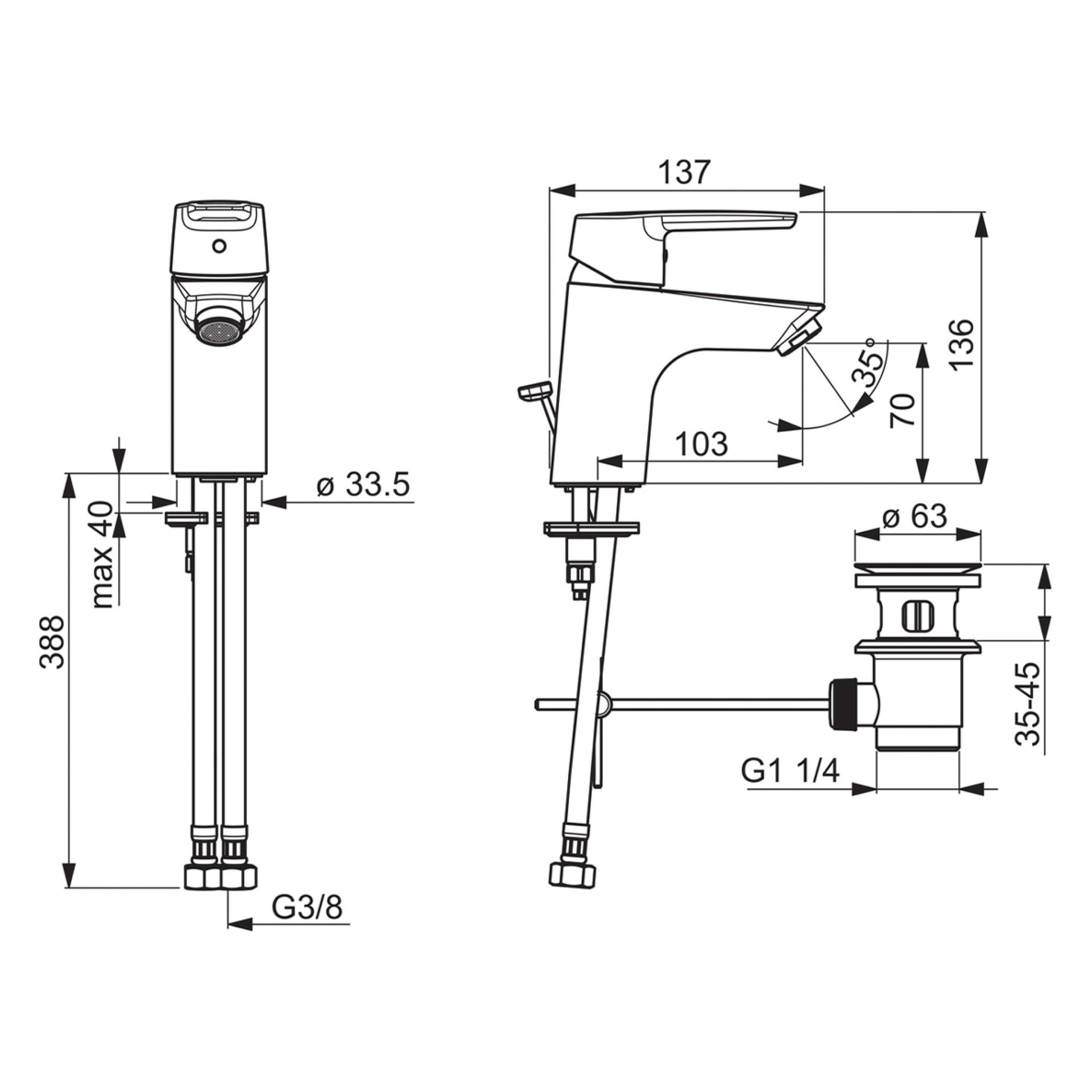 Hansa HANSAPOLO Waschtischarmatur