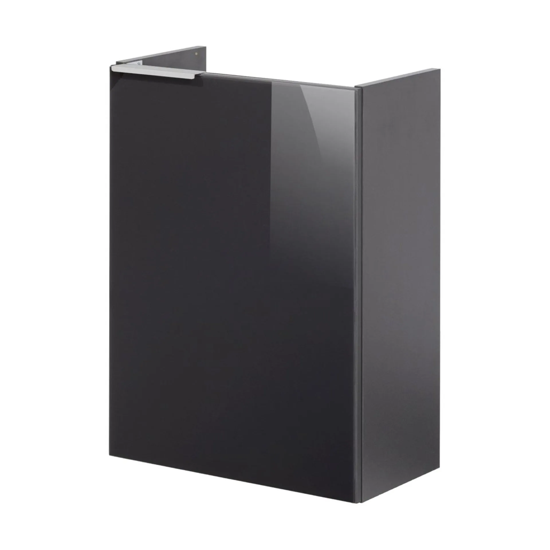 FACKELMANN SBC KARA Waschbeckenunterschrank Gäste WC 45 cm breit, Anthrazit, Türanschlag rechts