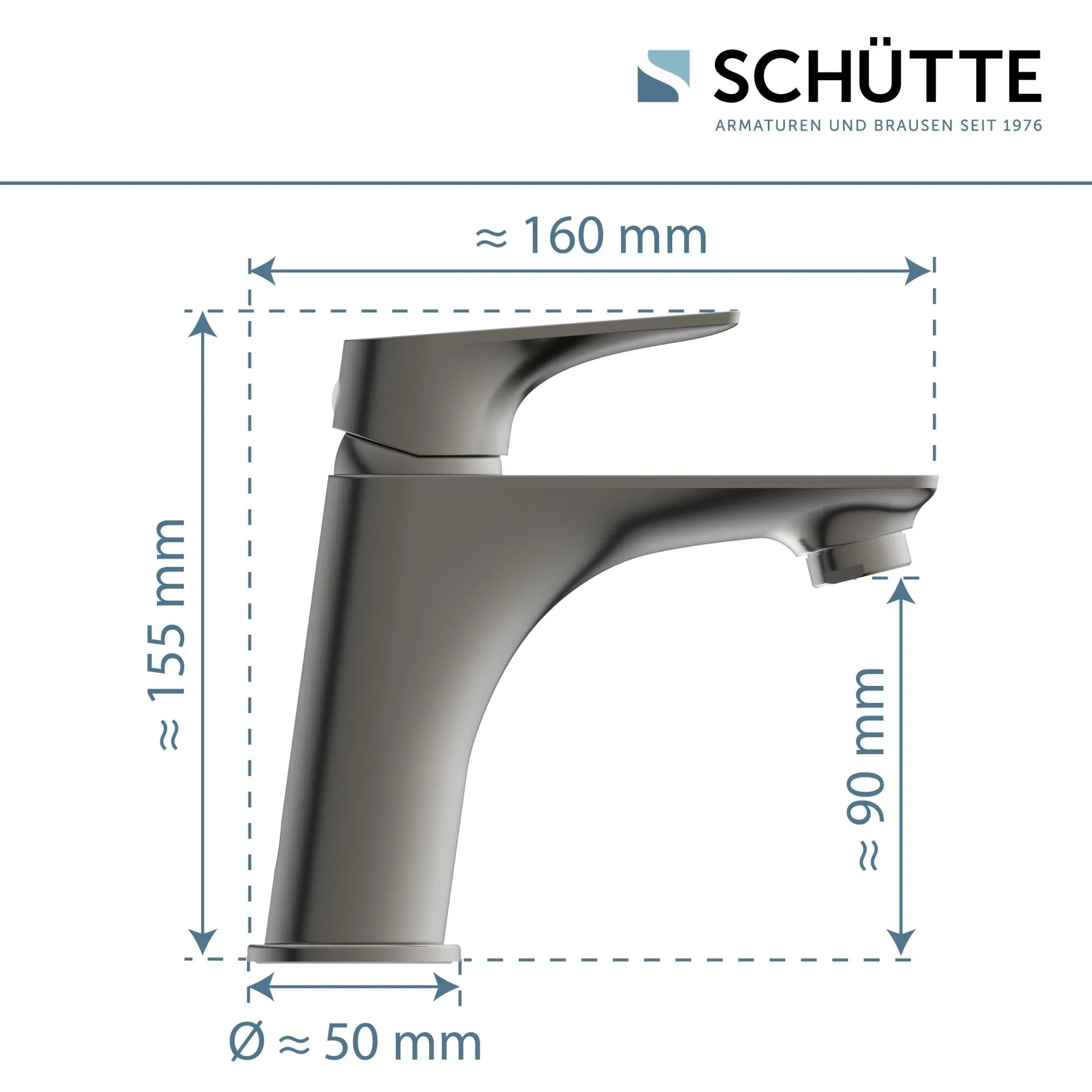 SCHÜTTE BOSTON Waschtischarmatur, Graphit matt
