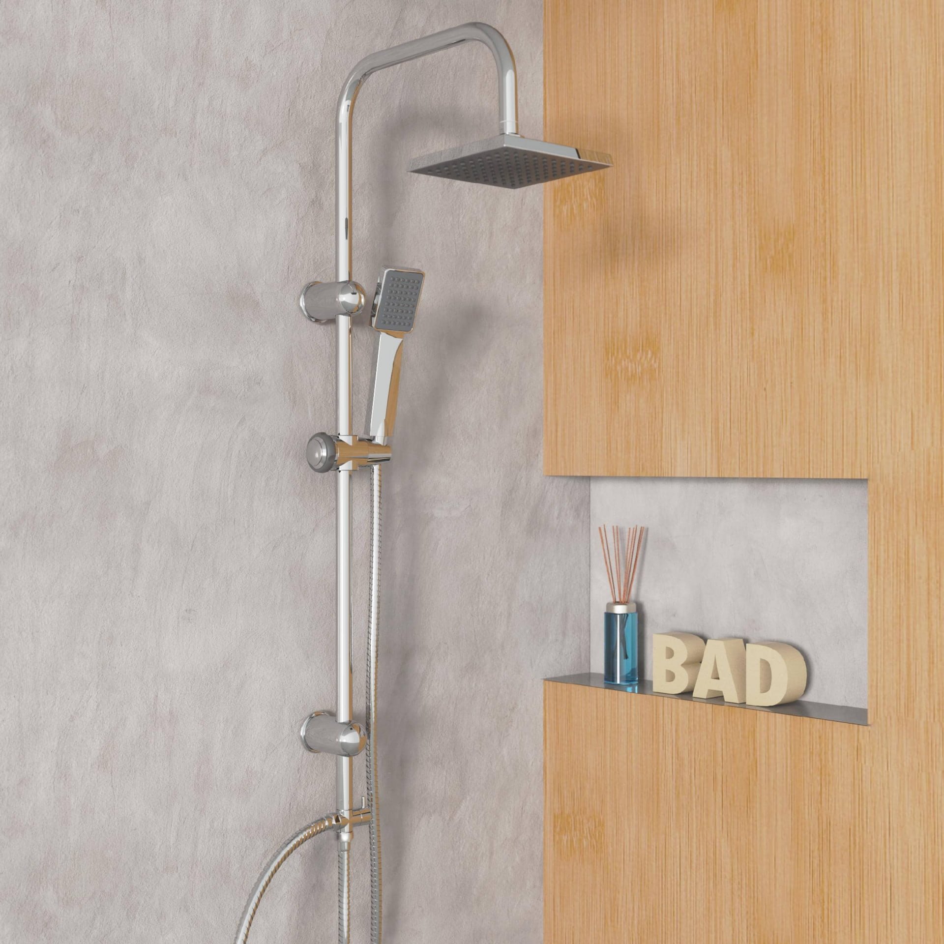 Eisl EASY ENERGY Überkopf-Brauseset, Chrom