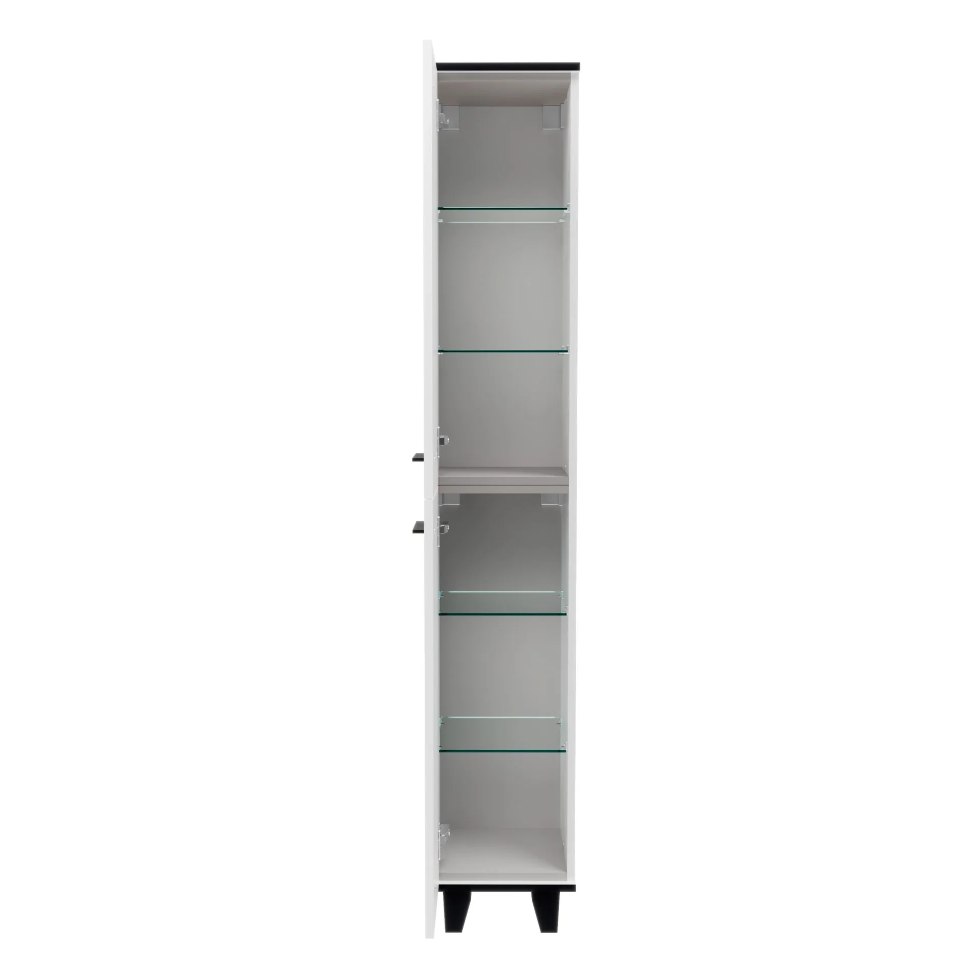 FACKELMANN TE-A Hochschrank 30 cm breit, Weiß, mit Füßen