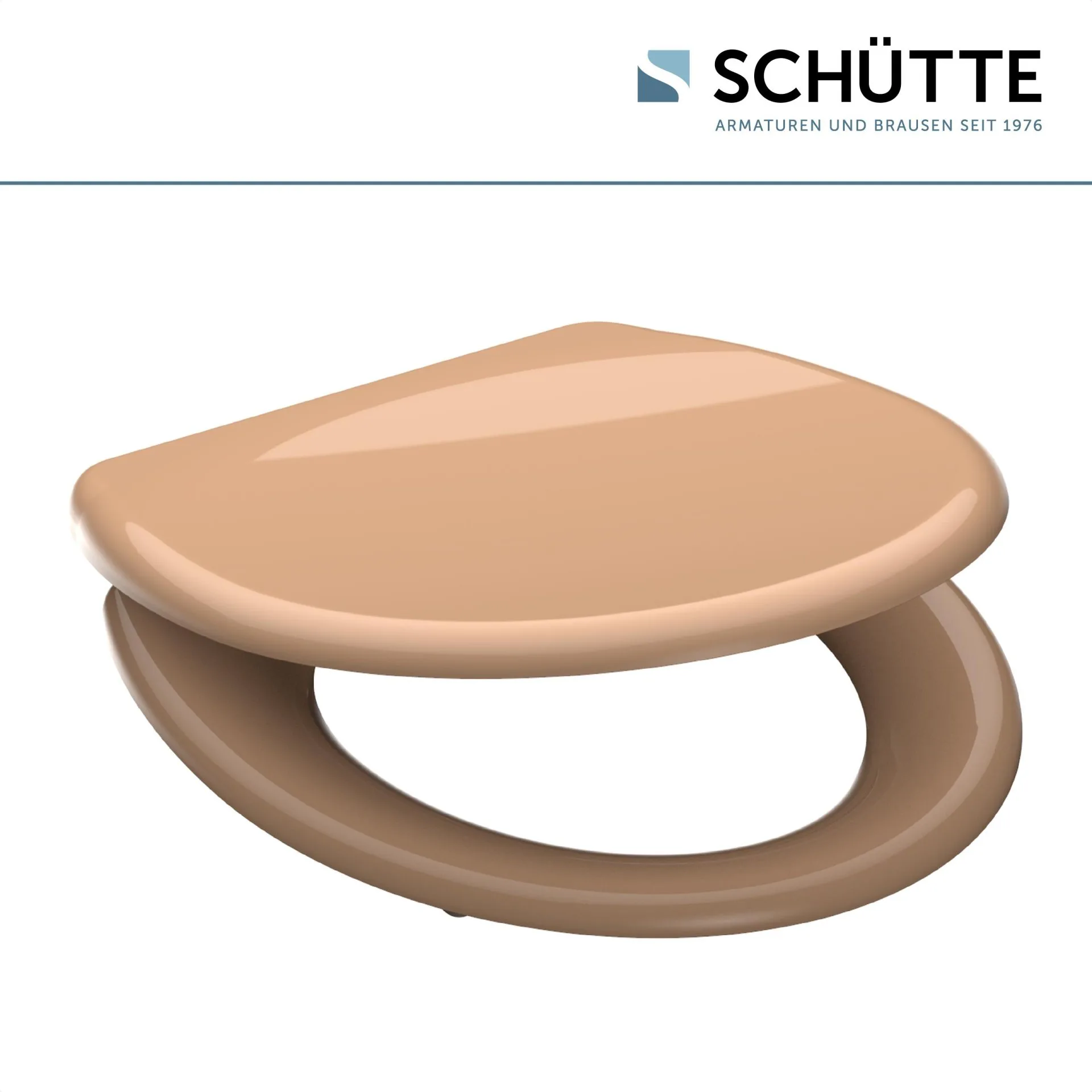 SCHÜTTE BEIGE WC-Sitz, Kunststoff, mit Absenkautomatik und Schnellverschluss