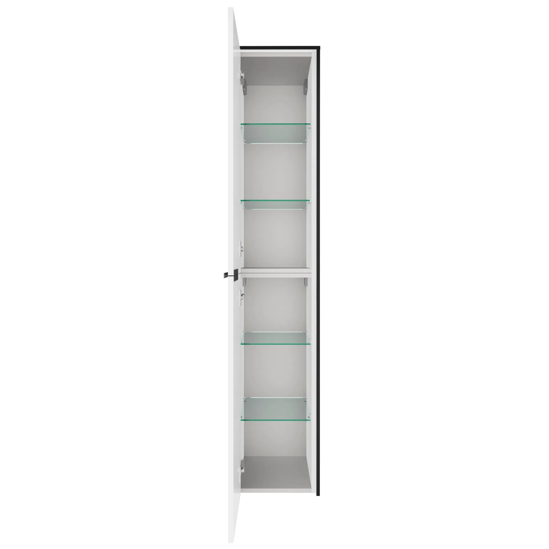 FACKELMANN FLAIR Hochschrank 33 cm breit, Weiß/Anthrazit, Türanschlag links