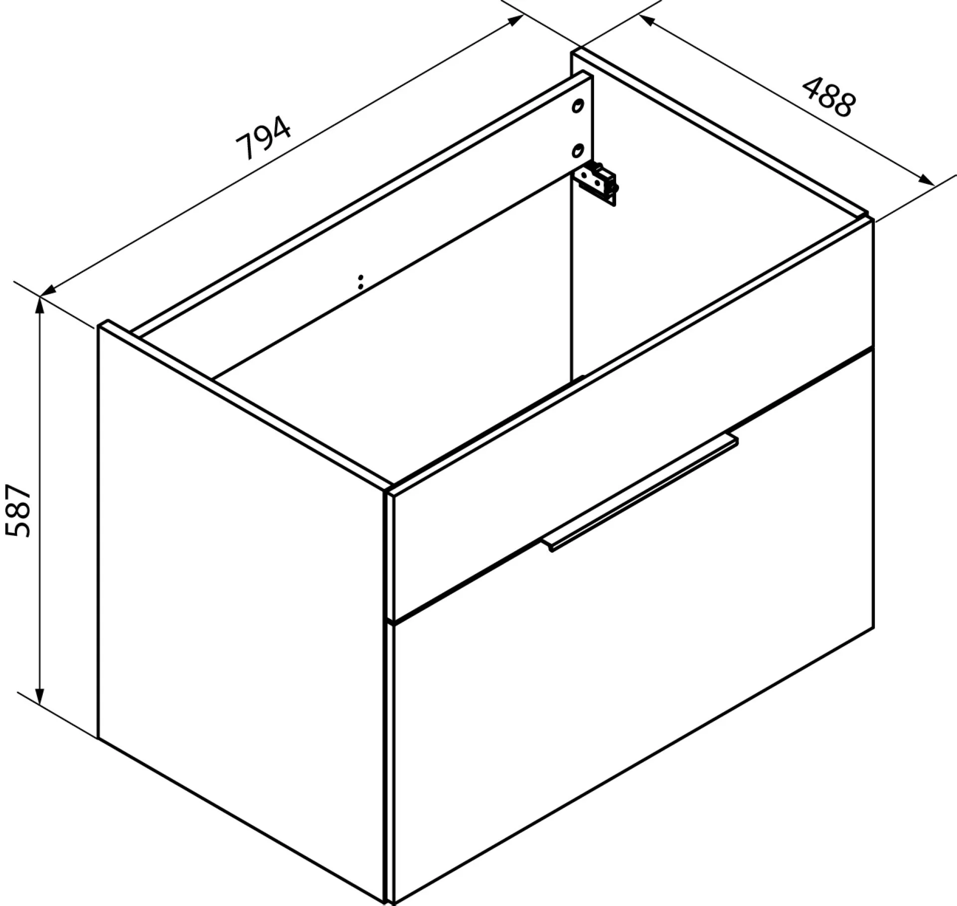 FACKELMANN KARA Waschbeckenunterschrank 80 cm breit, Weiß, 1 Schublade
