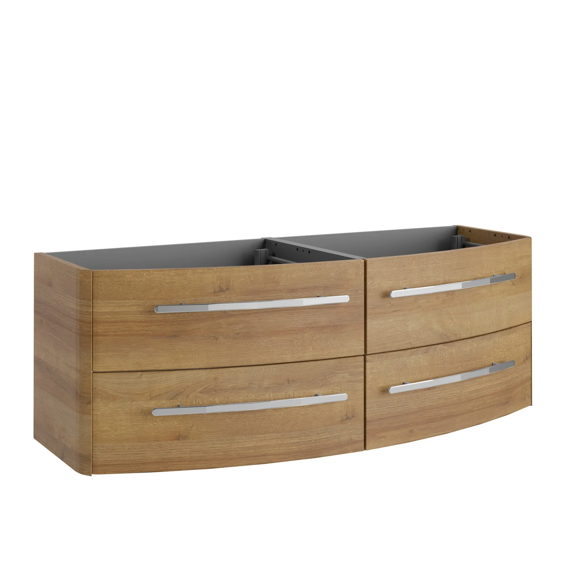 Lanzet Classico Doppel-Waschtischunterschrank 140cm, Hellbraun