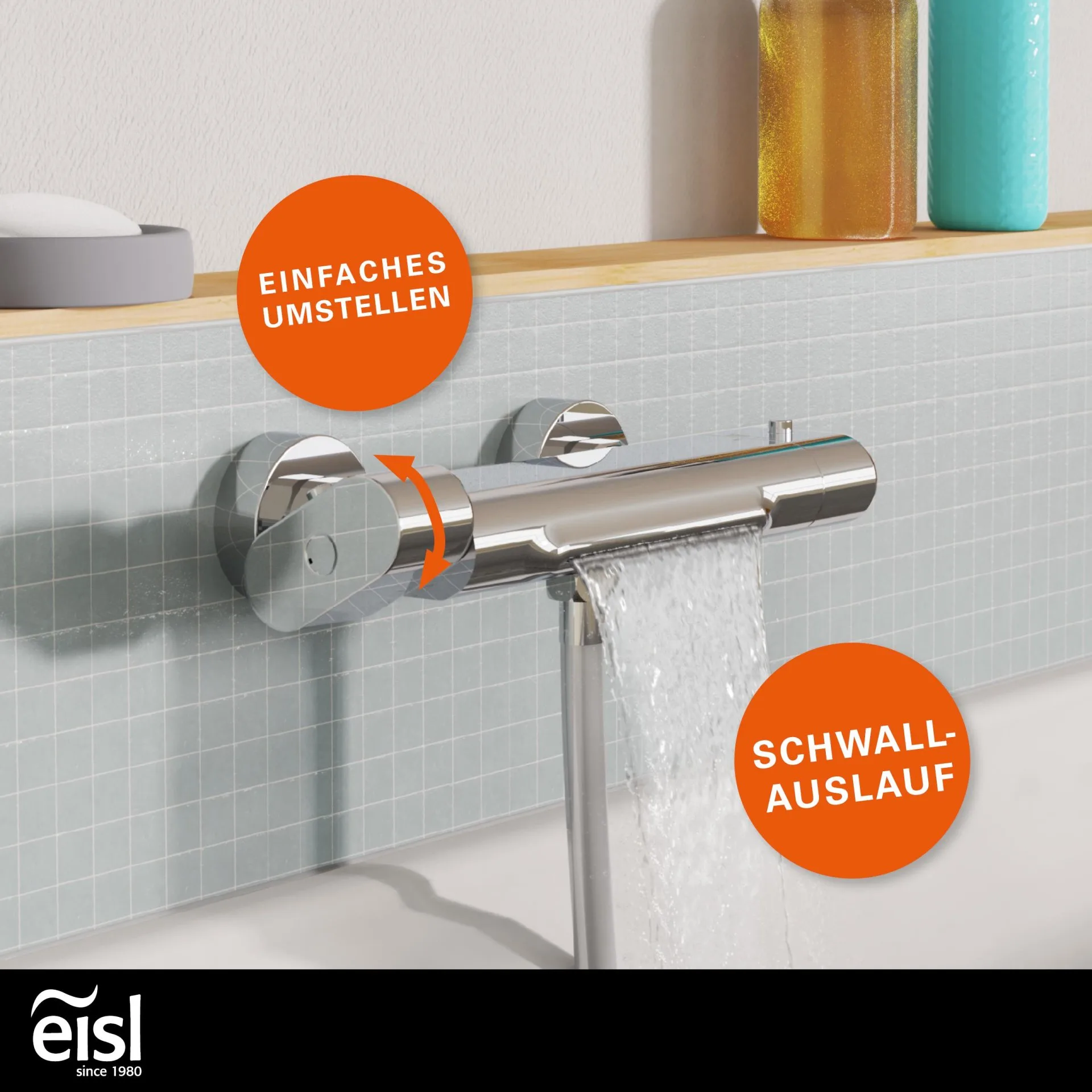 EISL CARNEO Badewannenarmatur, Chrom, mit Schwallauslauf