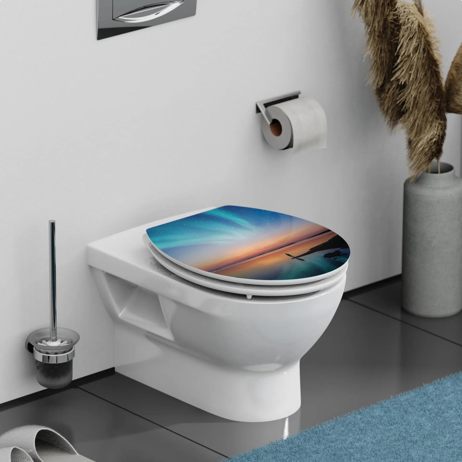 SCHÜTTE POLAR LIGHTS WC-Sitz, MDF HG, mit Absenkautomatik