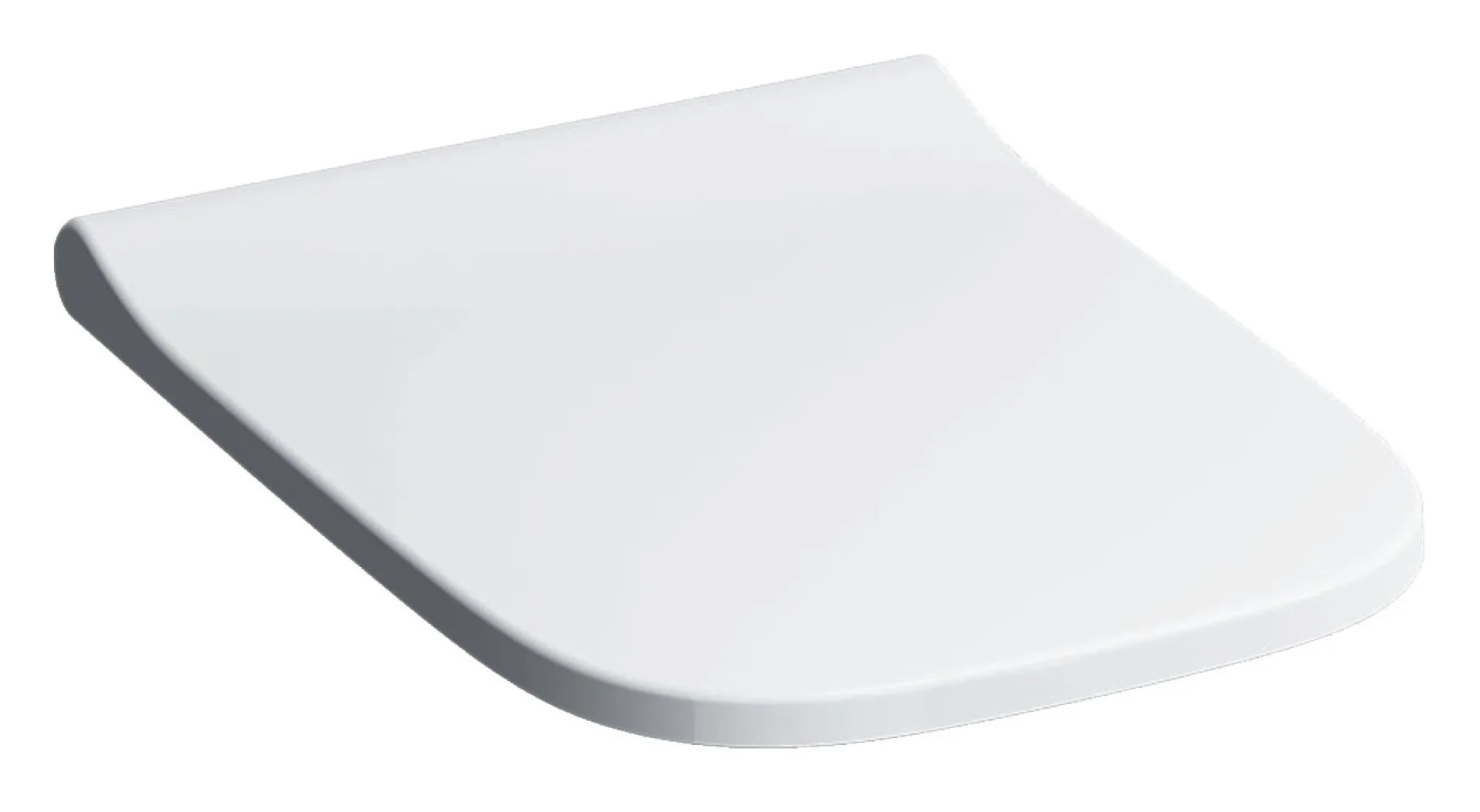 GEBERIT SMYLE SQUARE WC-Sitz, Weiß, überlappend, schmales Design, antibakteriell