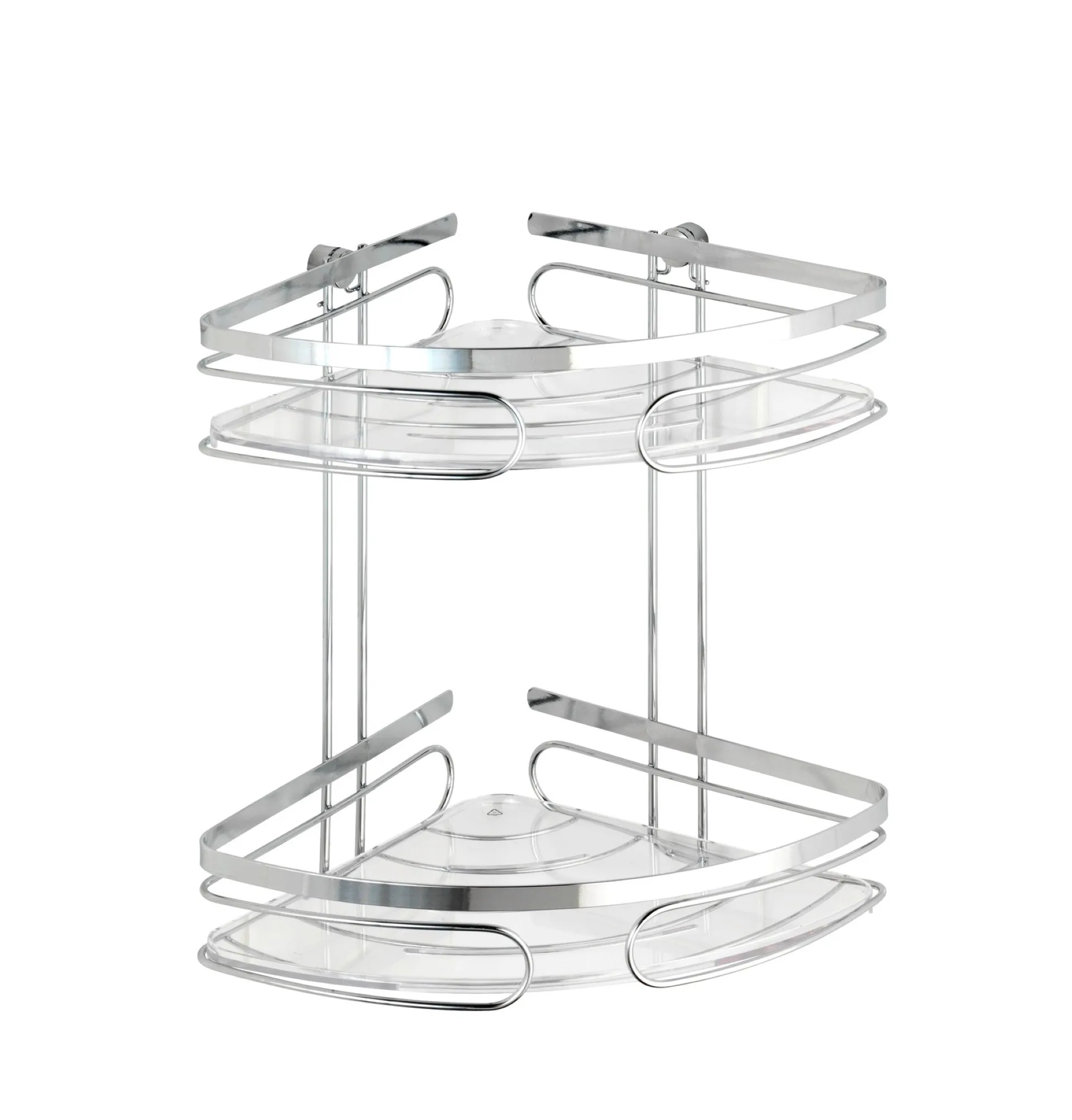 WENKO PREMIUM Dusch Eckablage, Chrom, 2 Etagen, Edelstahl rostfrei