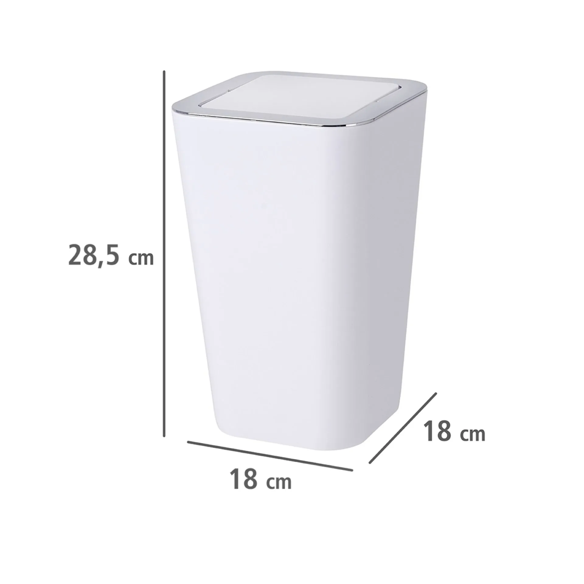 WENKO CANDY Kosmetikeimer 6 Liter, Weiß