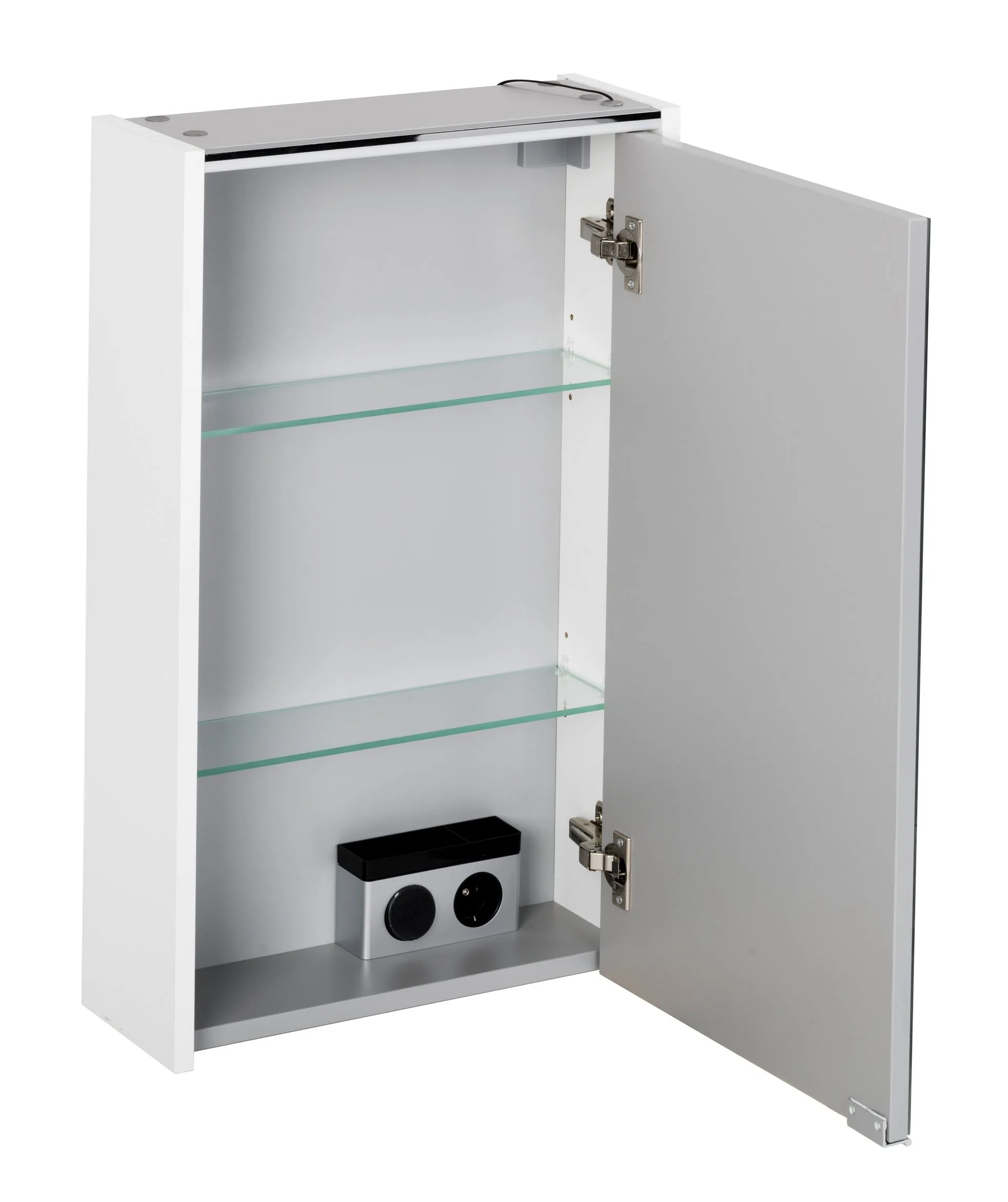 Fackelmann DENVER LED Spiegelschrank 42 cm breit, Weiß