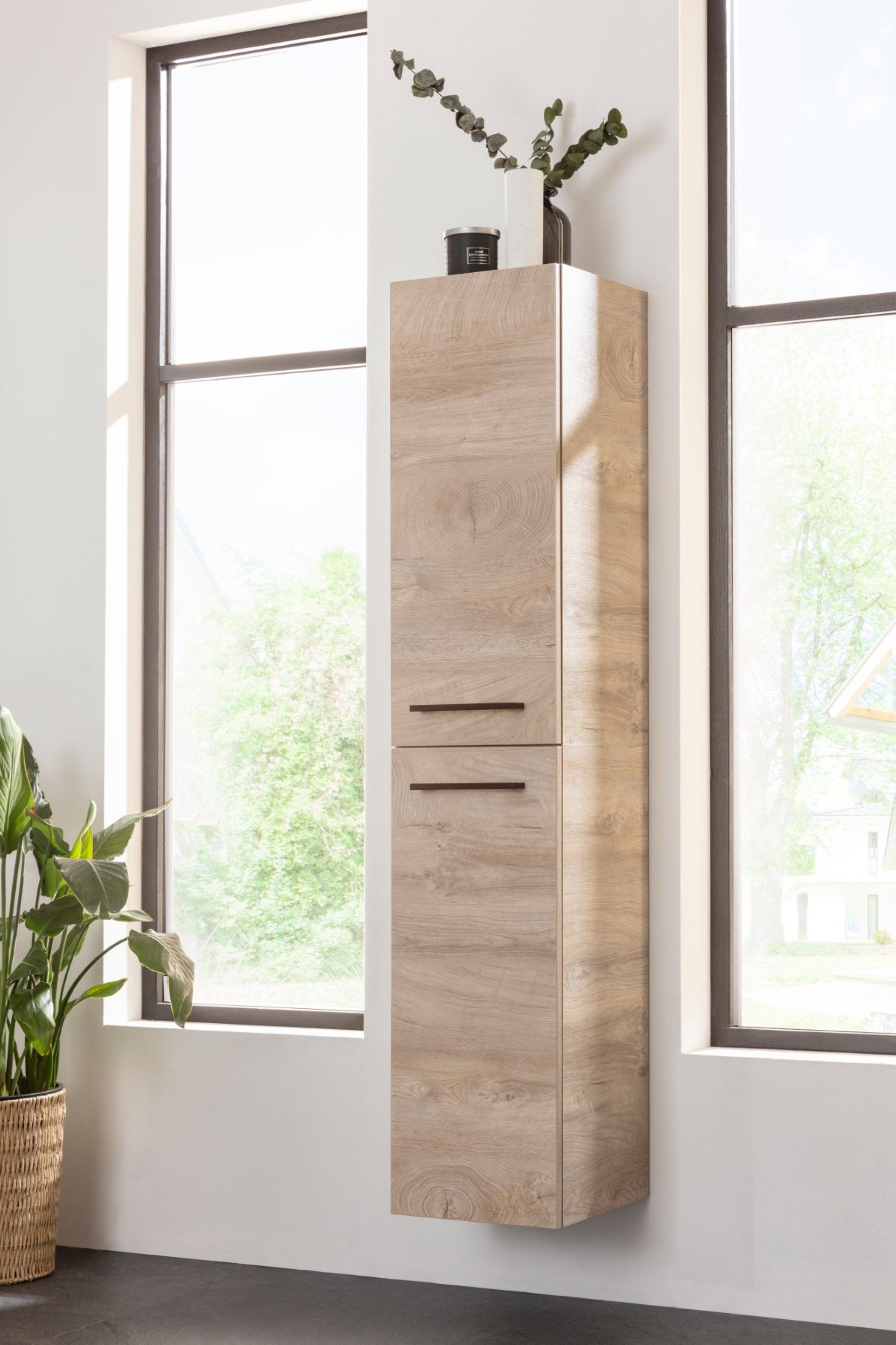 Fackelmann OXFORD Hochschrank 30 cm breit, Braun hell