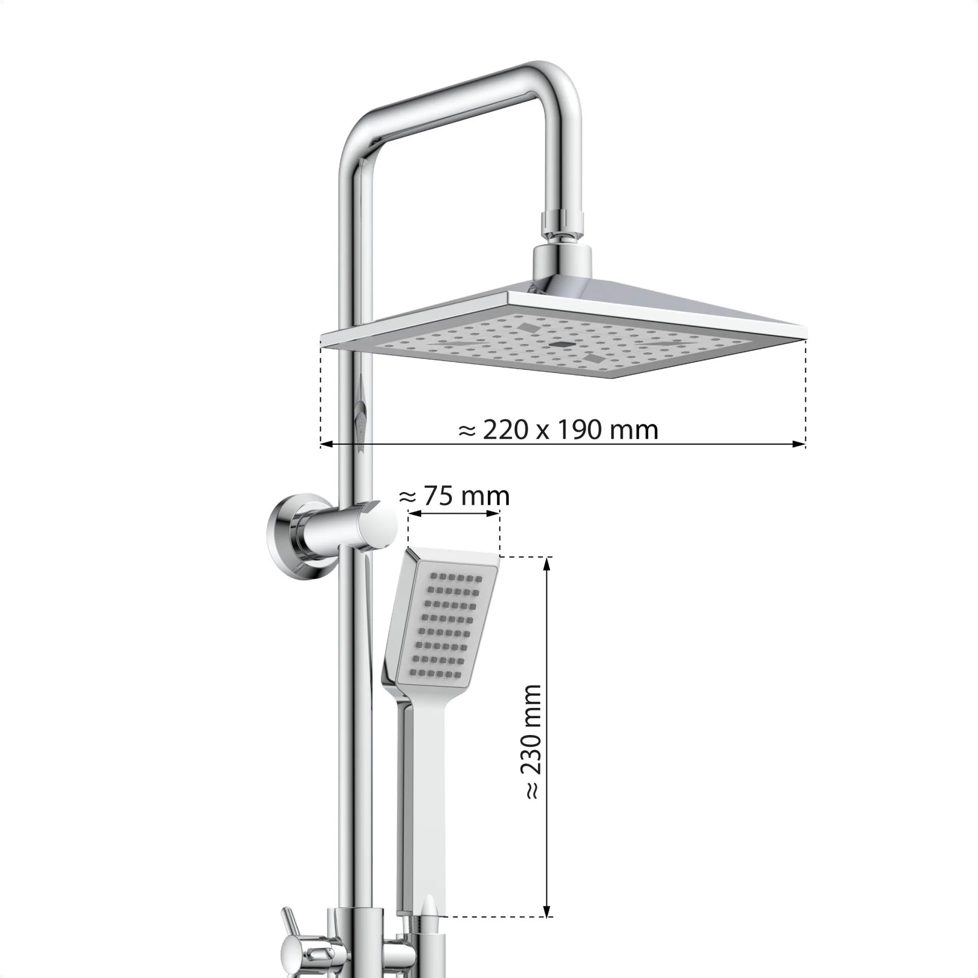 EISL EASY COOL Überkopf-Brauseset, Chrom