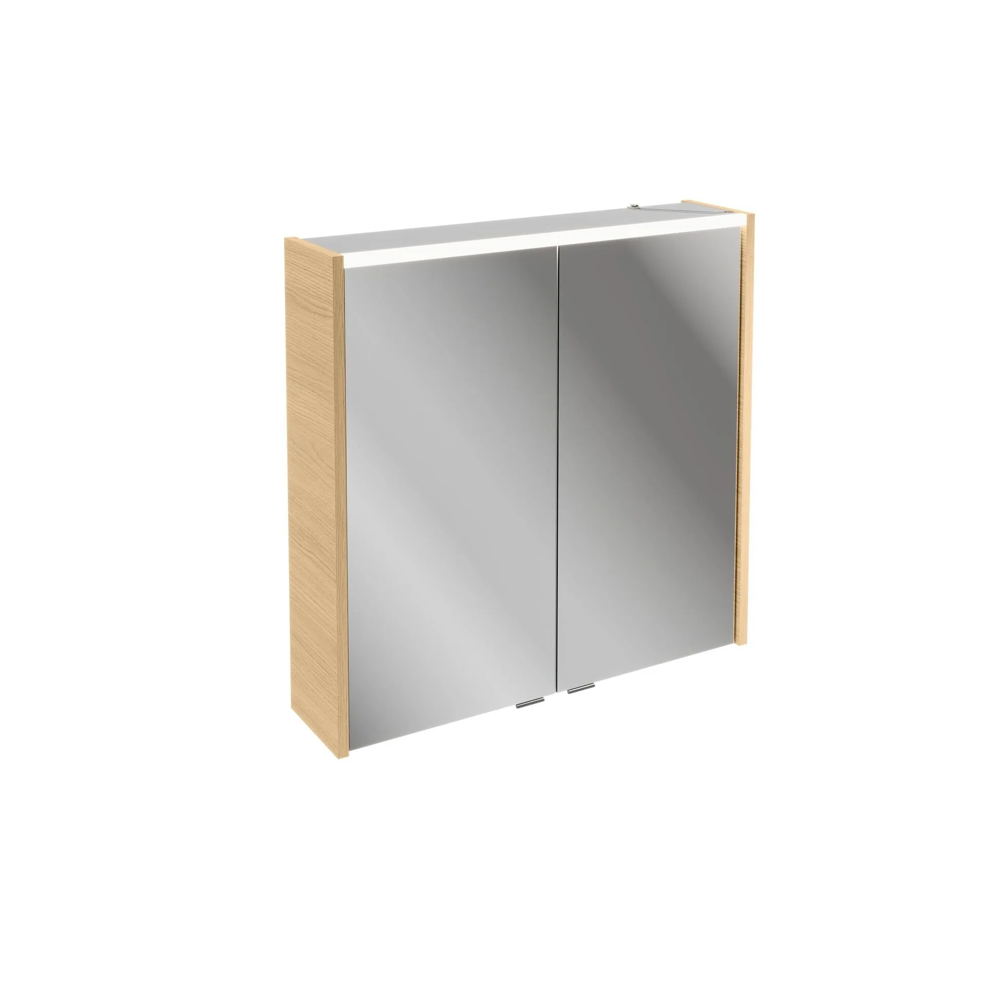 FACKELMANN B.ROUND LED Spiegelschrank 70 cm breit, Braun