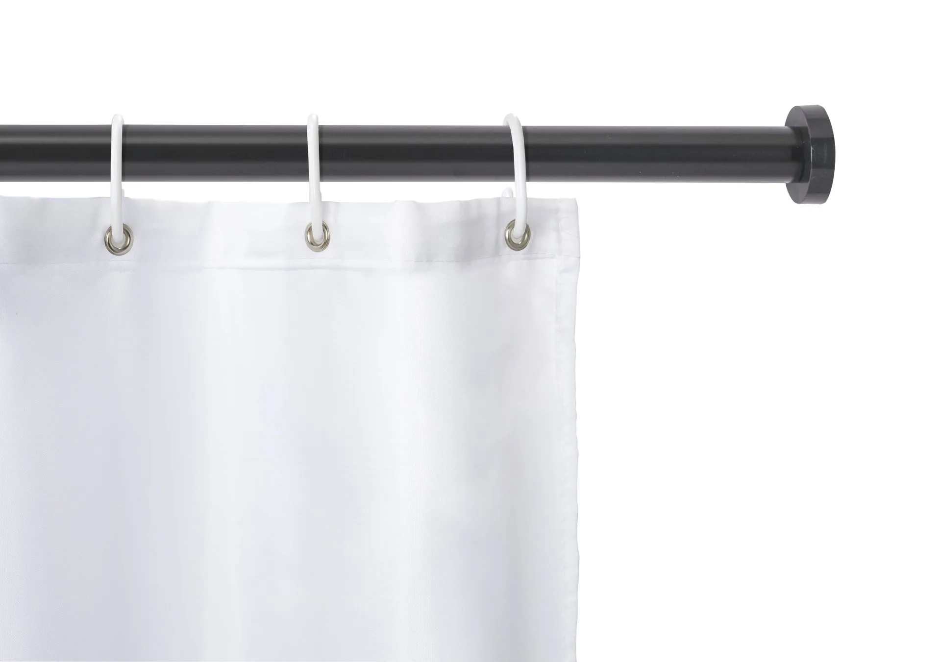 WENKO LUZ Teleskop Duschstange 110-185 cm, Schwarz, Aluminium rostfrei