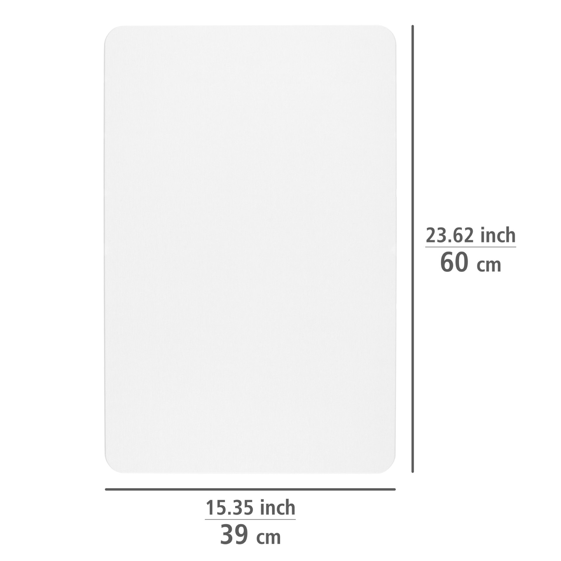 WENKO SIMI Badematte 60 x 39 cm, Weiß, aus natürlichem Diatomit