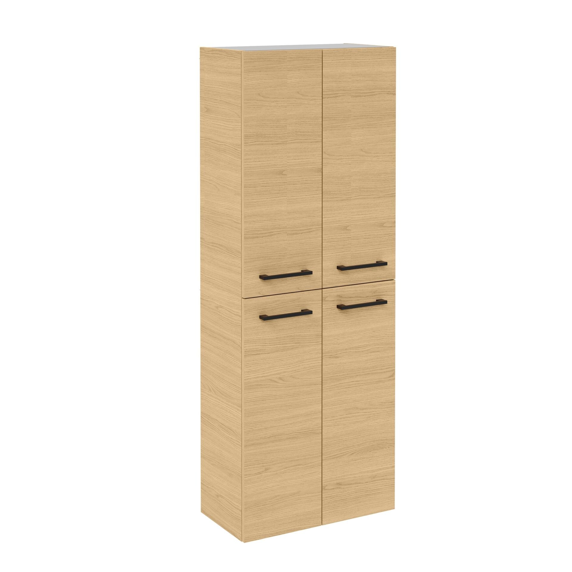 FACKELMANN B.ROUND Doppel Hochschrank 30 cm breit, Braun