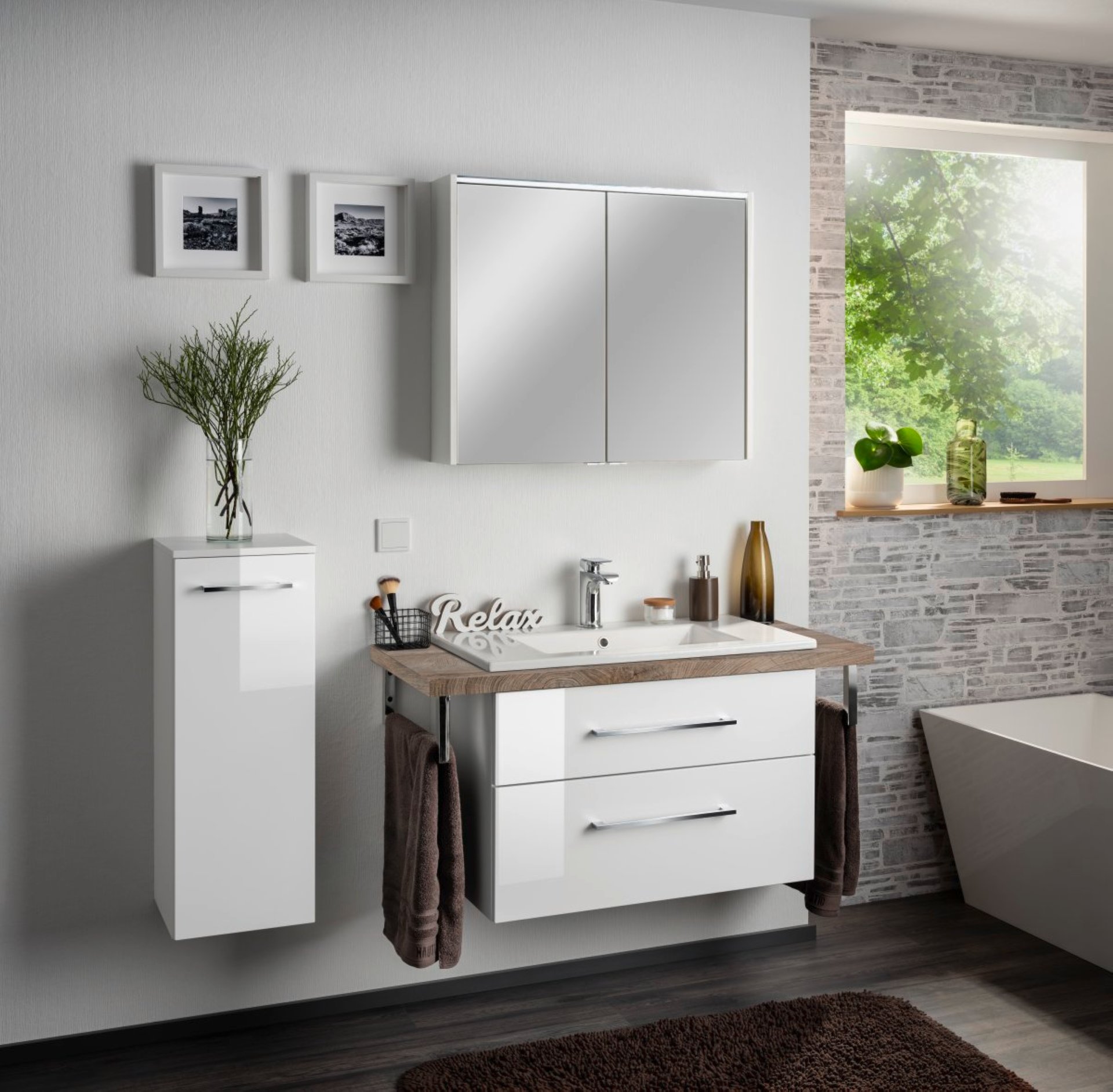 Fackelmann HYPE 3.0 Keramikbecken 80 cm, Weiß