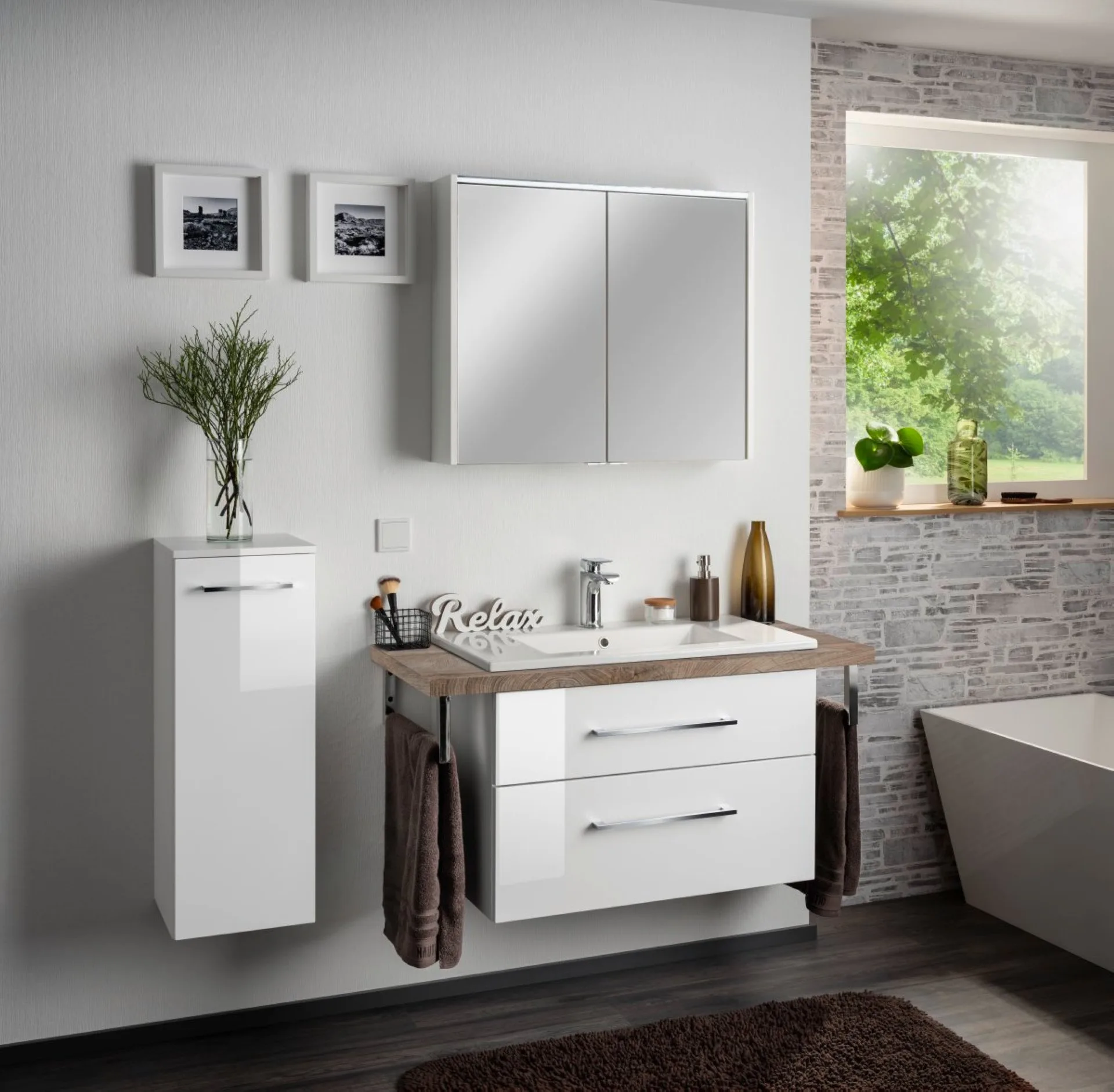 FACKELMANN HYPE 3.0 Waschbecken 80 cm breit, Weiß, Keramik