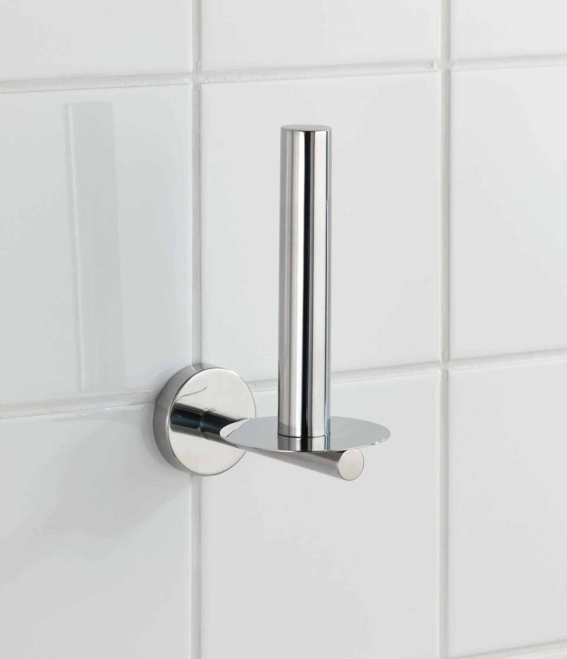 WENKO BOSIO Toilettenpapier-Ersatzrollenhalter, Chrom glänzend, Edelstahl rostfrei