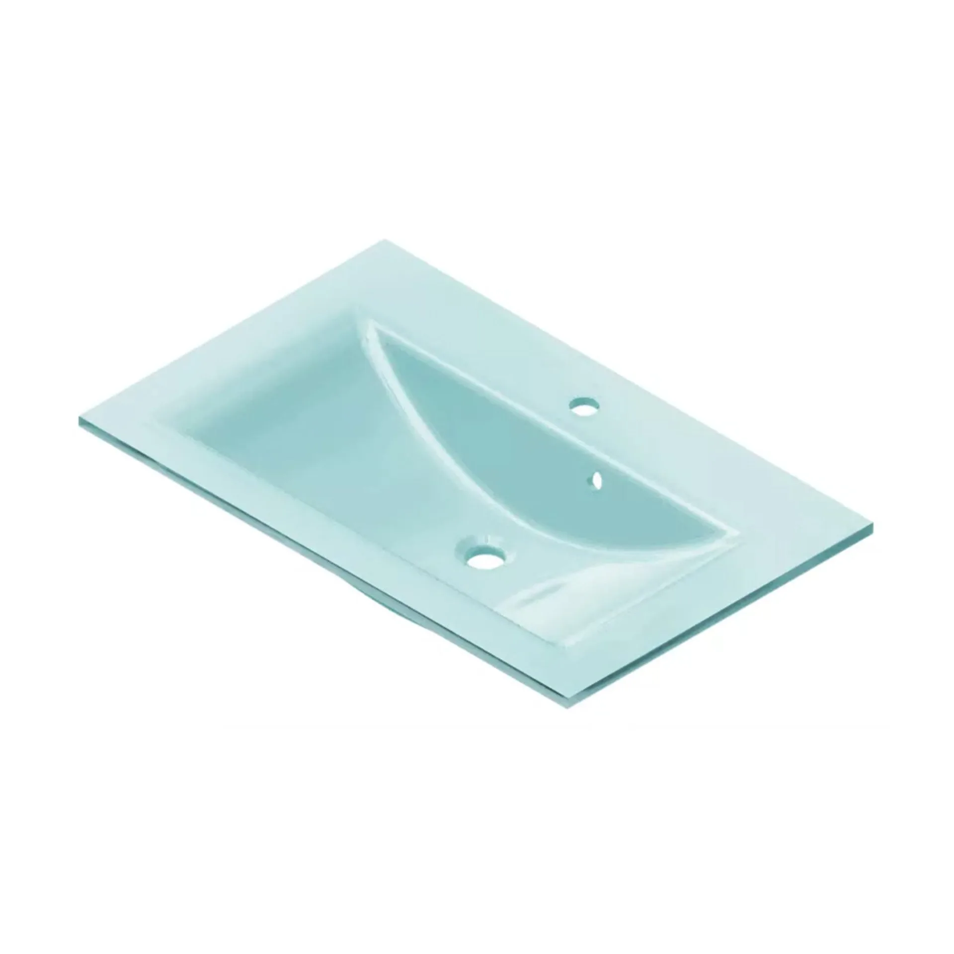 FACKELMANN Waschbecken 80 cm breit, Mint, Glas