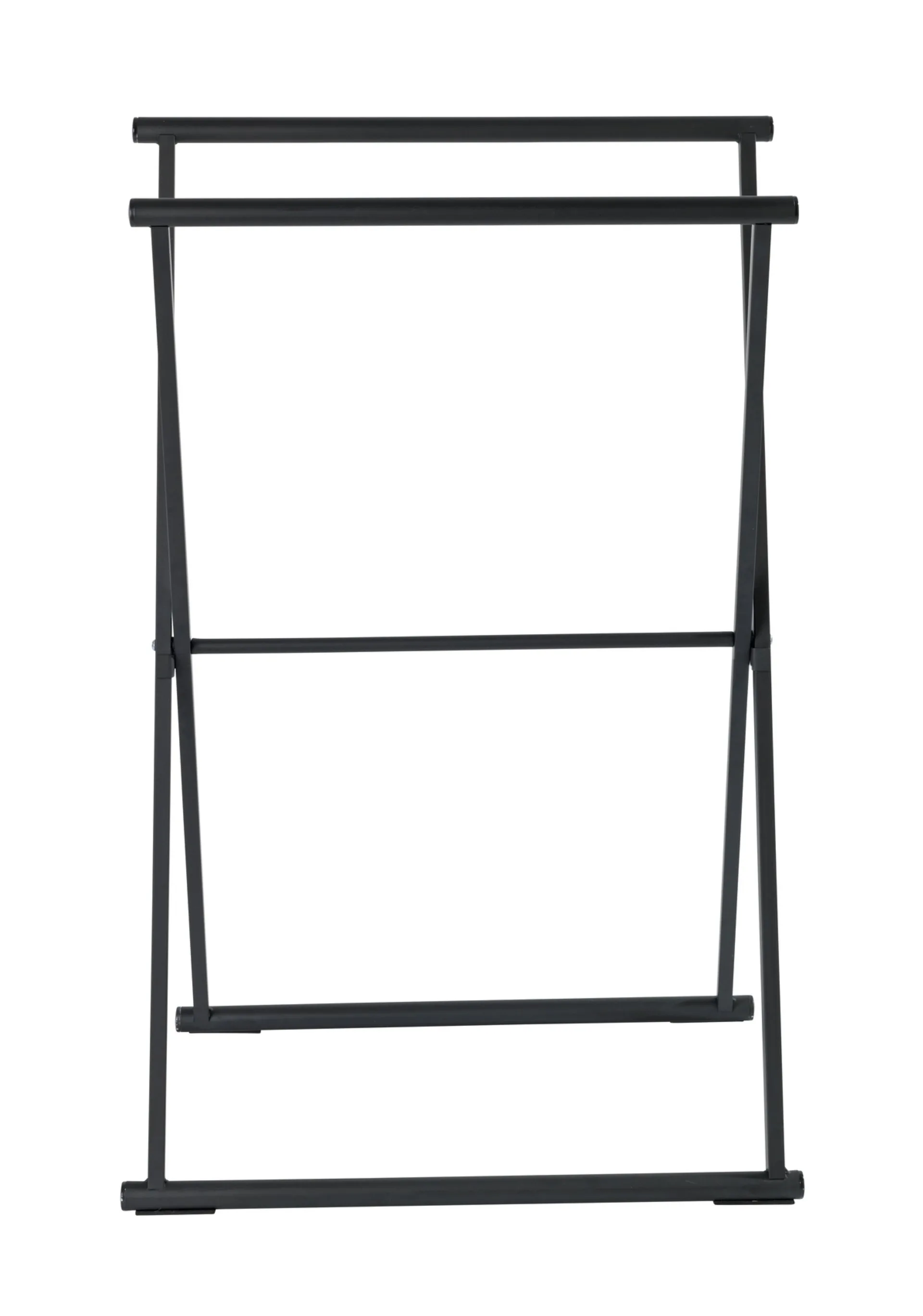 WENKO LAVA Handtuchständer, Schwarz matt, klappbar