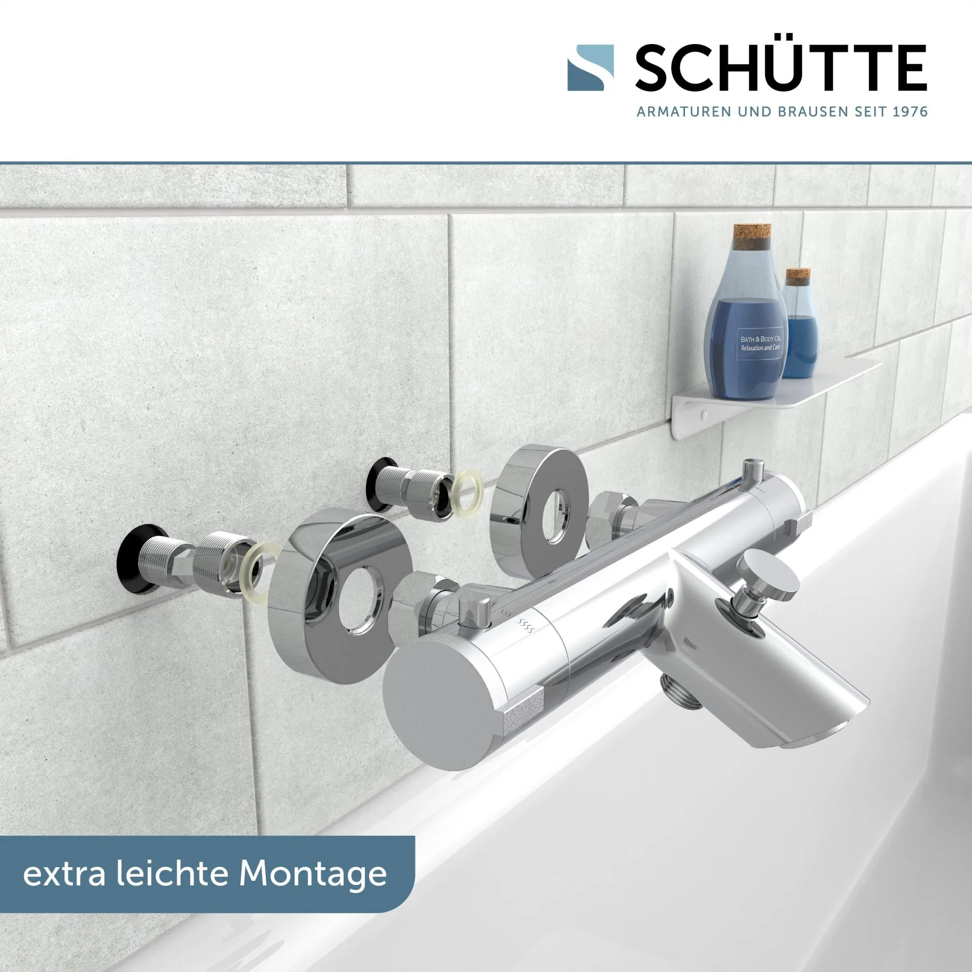 SCHÜTTE LONDON Badewannenthermostat, Chrom