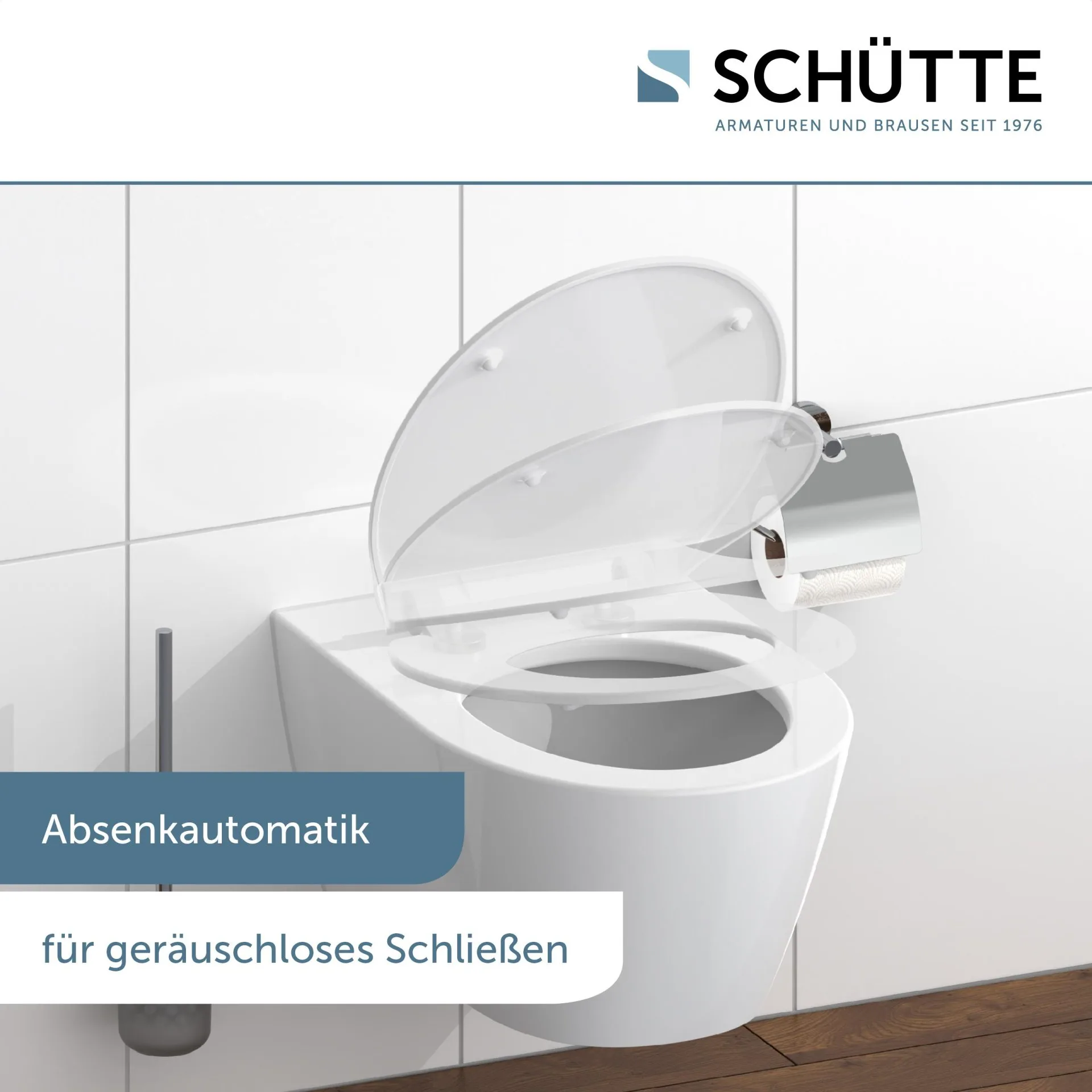 SCHÜTTE SLIM WHITE WC-Sitz, Kunststoff, mit Absenkautomatik und Schnellverschluss