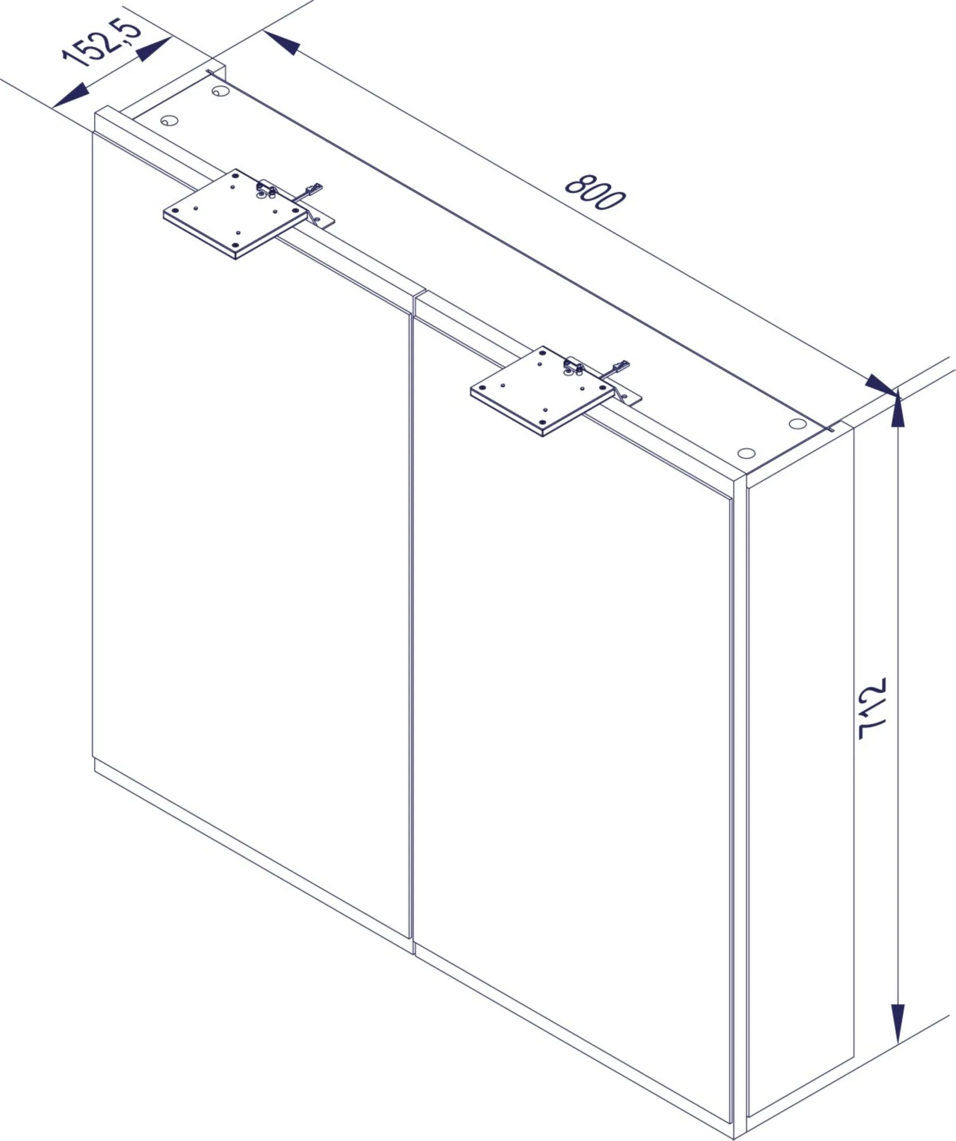 FACKELMANN LIMA LED Spiegelschrank 80 cm breit, Weiß/Braun