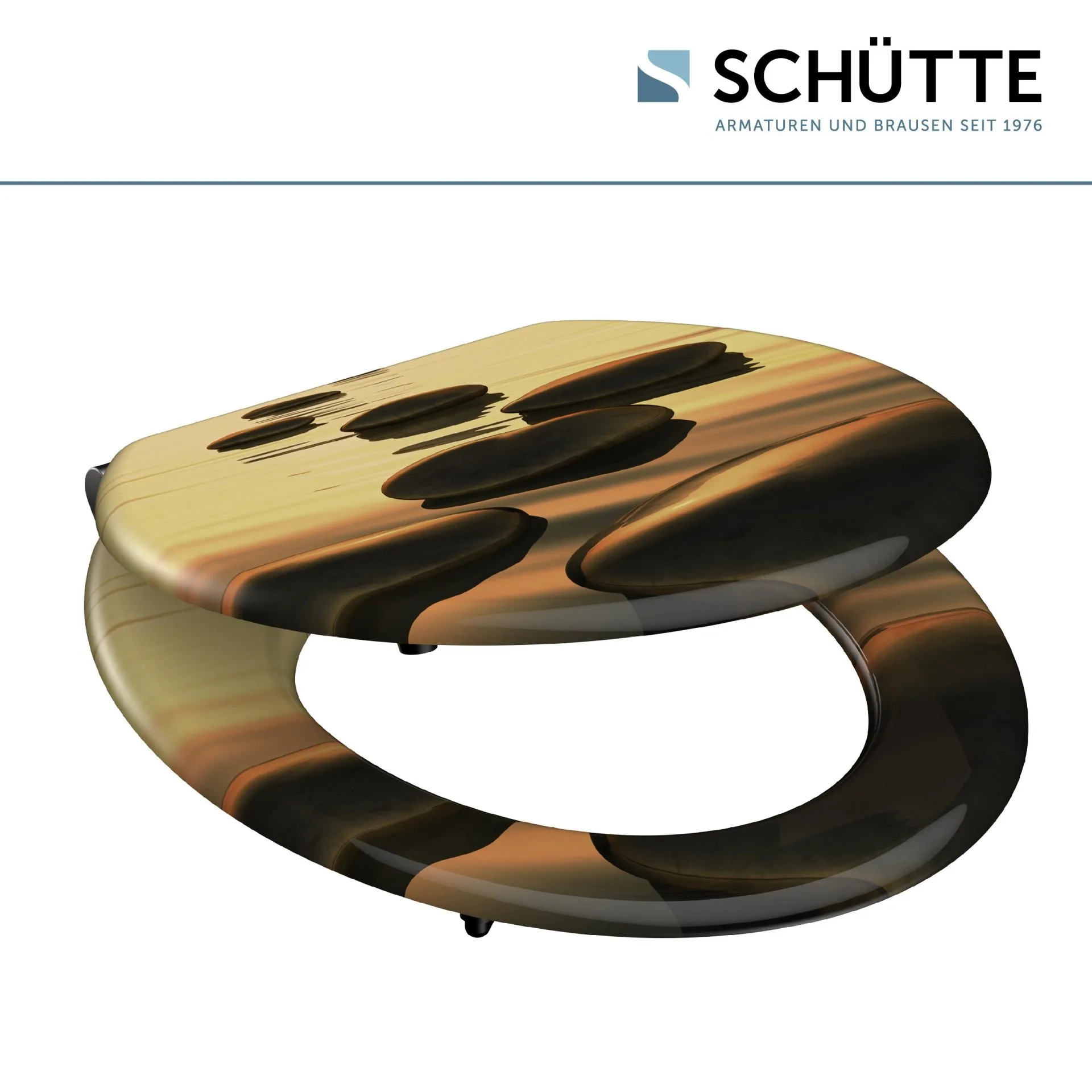 SCHÜTTE SEA STONE WC-Sitz, MDF, mit Absenkautomatik