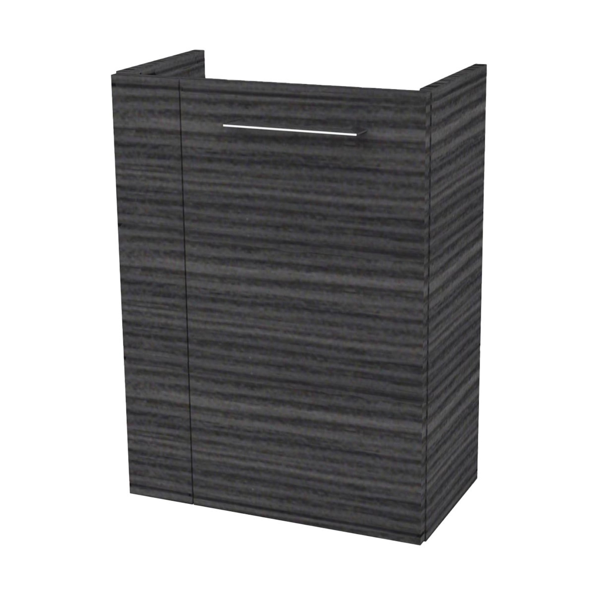 Fackelmann SBC B. PERFEKT Waschbeckenunterschrank 45 cm, Anthrazit Holzoptik, rechts