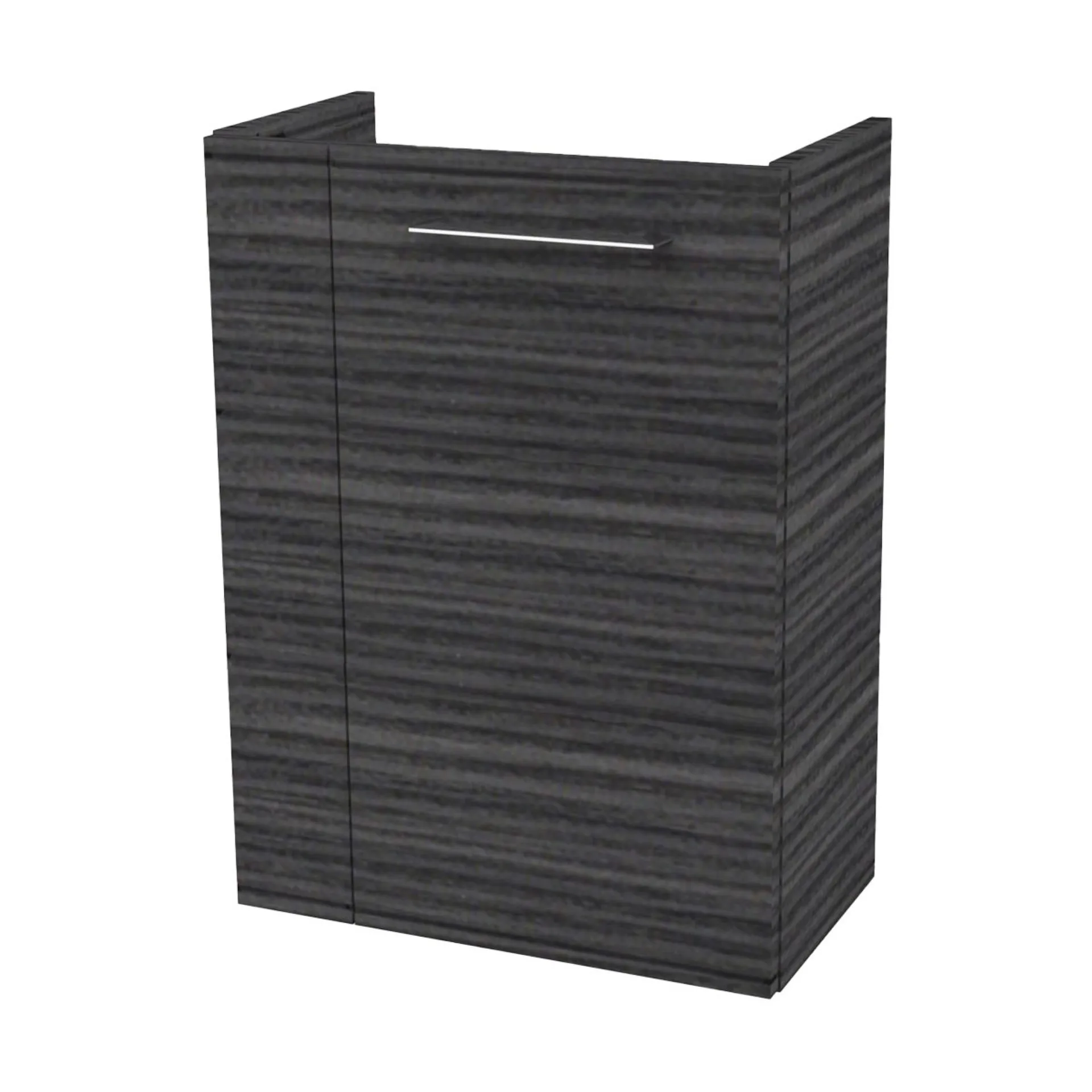 FACKELMANN SBC B.PERFEKT Waschbeckenunterschrank 45 cm breit, Anthrazit Holzoptik, Türanschlag rechts