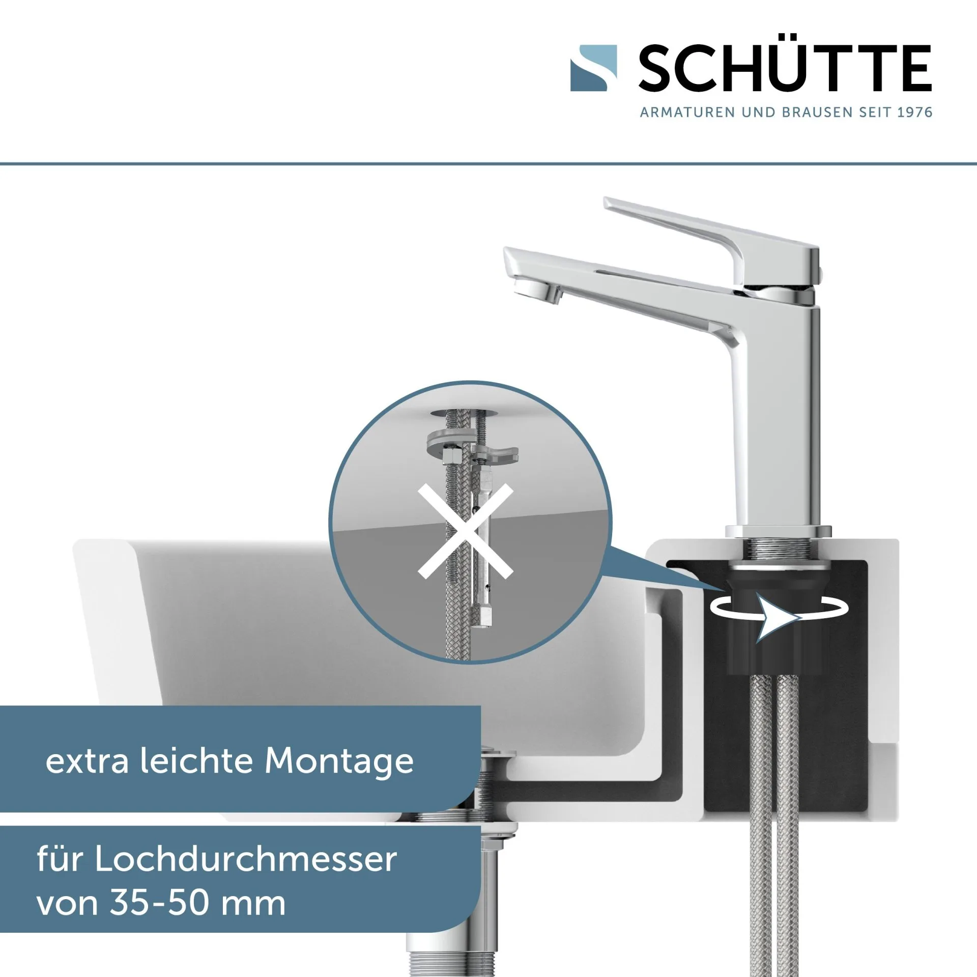 Schütte RAVEN Waschtischarmatur, Chrom