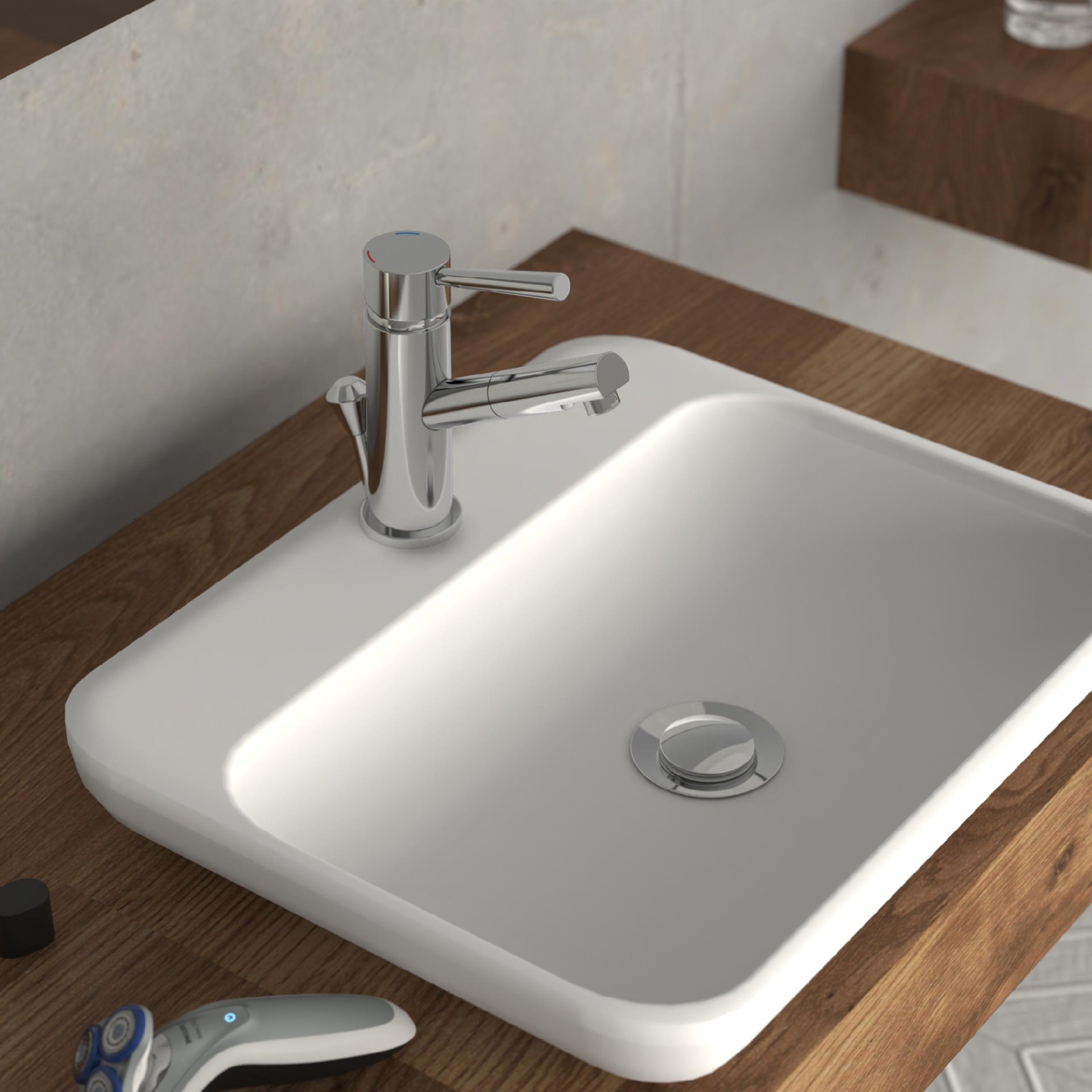 SCHÜTTE CORNWALL Waschtischarmatur, Chrom, Niederdruck