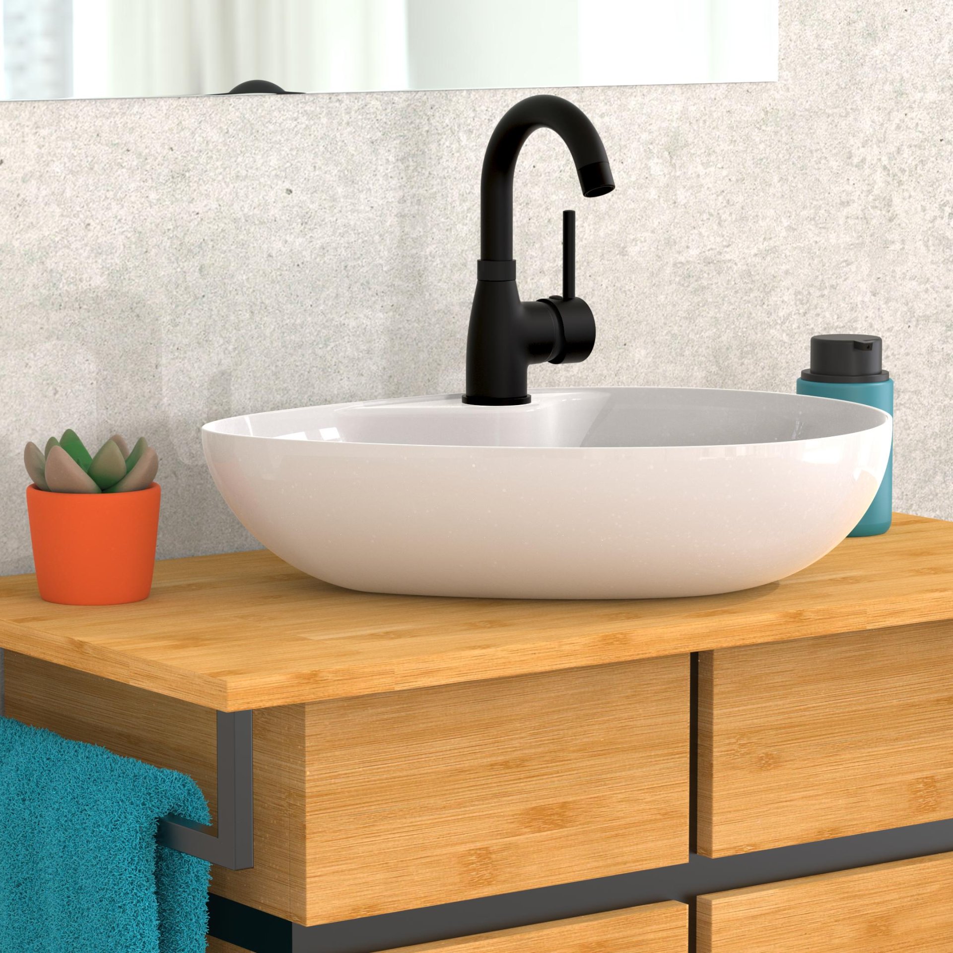 EISL FUTURA Waschtischarmatur, Schwarz matt