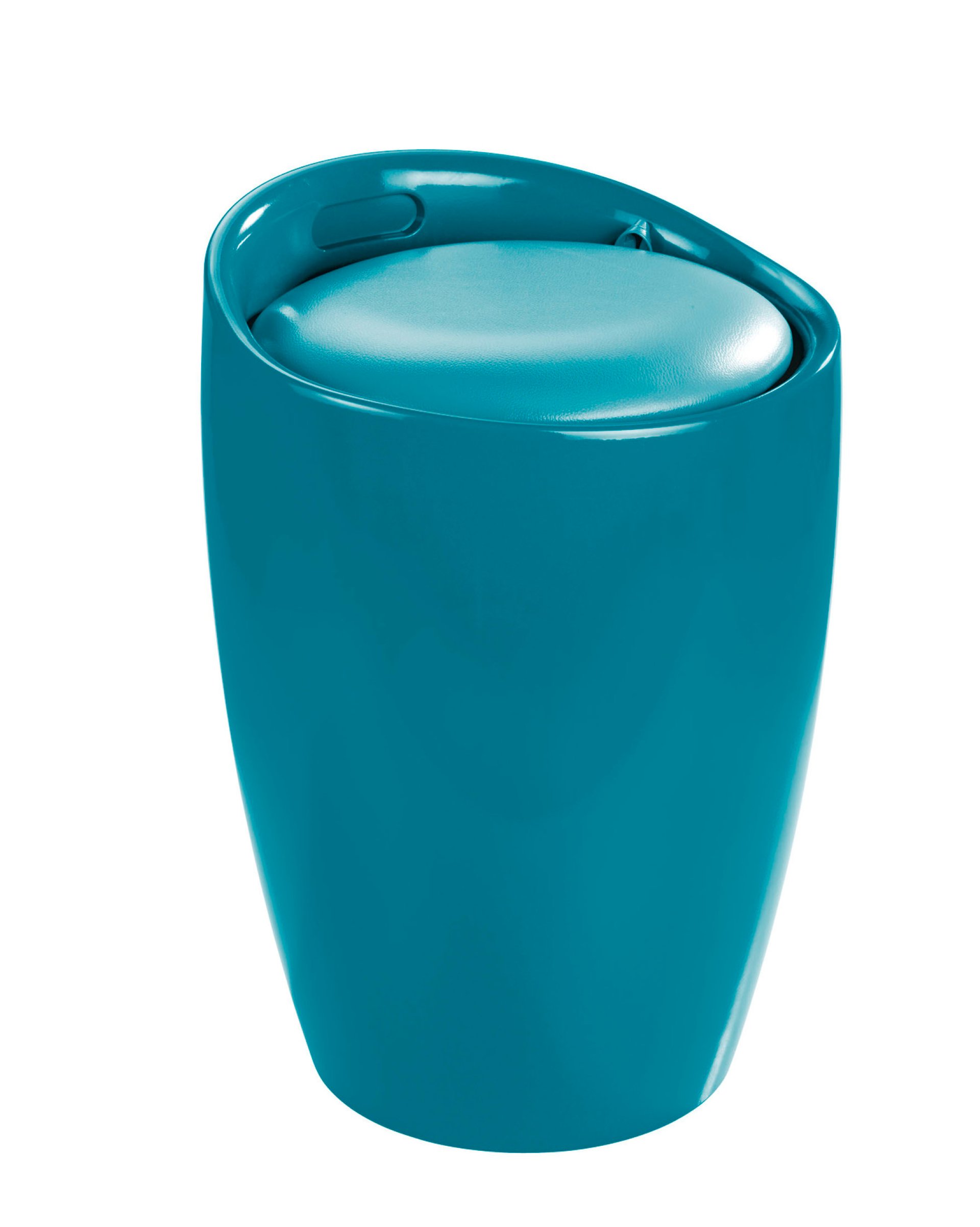 WENKO CANDY Badhocker, Petrol, mit abnehmbarem Wäschesack