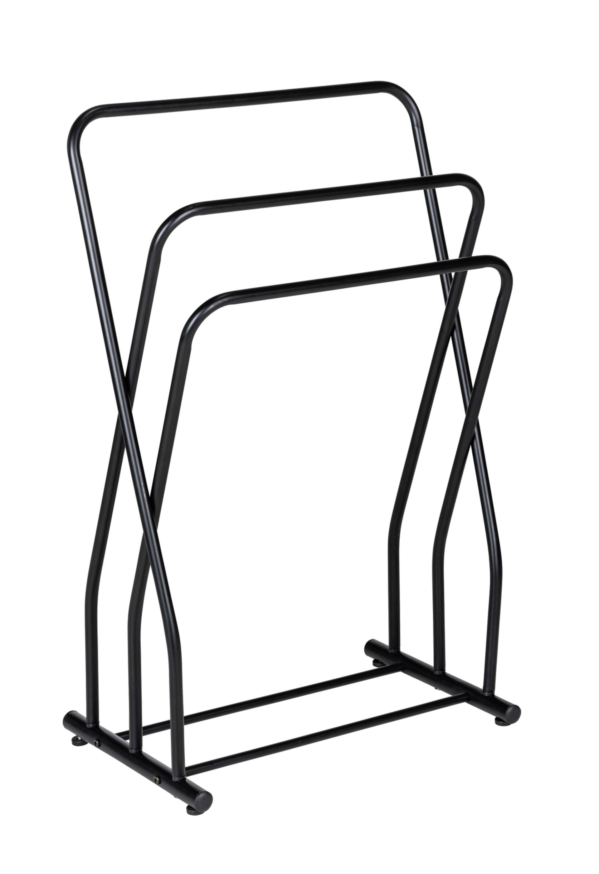 WENKO GRANELLI Handtuchhalter, Schwarz, Edelstahl, stehend