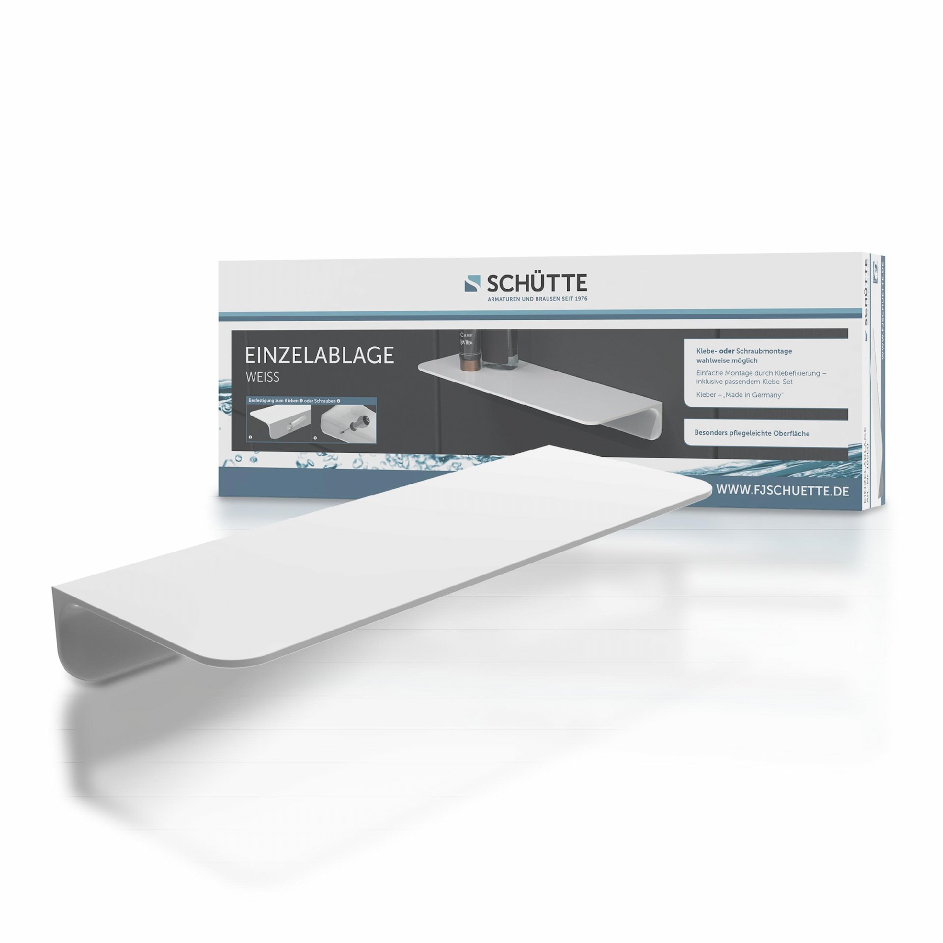 Schütte Duschablage, Weiß, zum Kleben