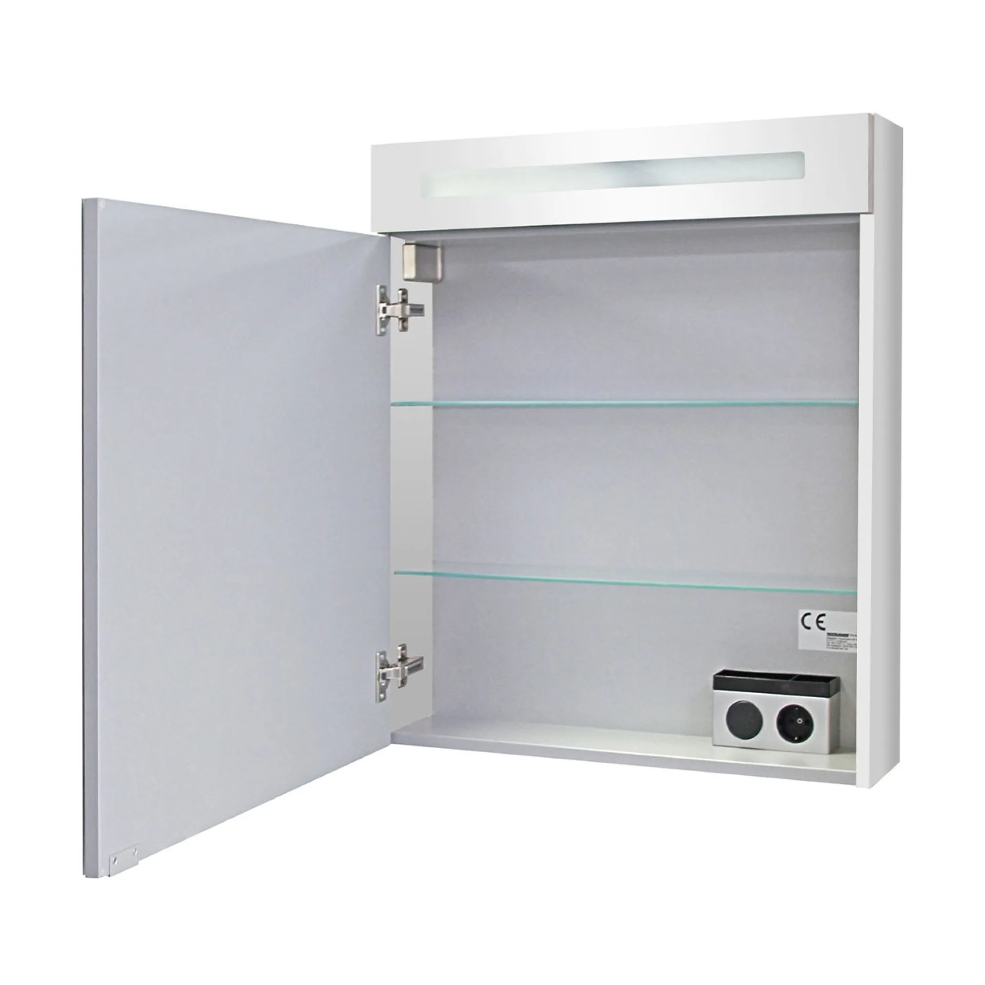 FACKELMANN B.CLEVER LED Spiegelschrank 60 cm breit, Weiß