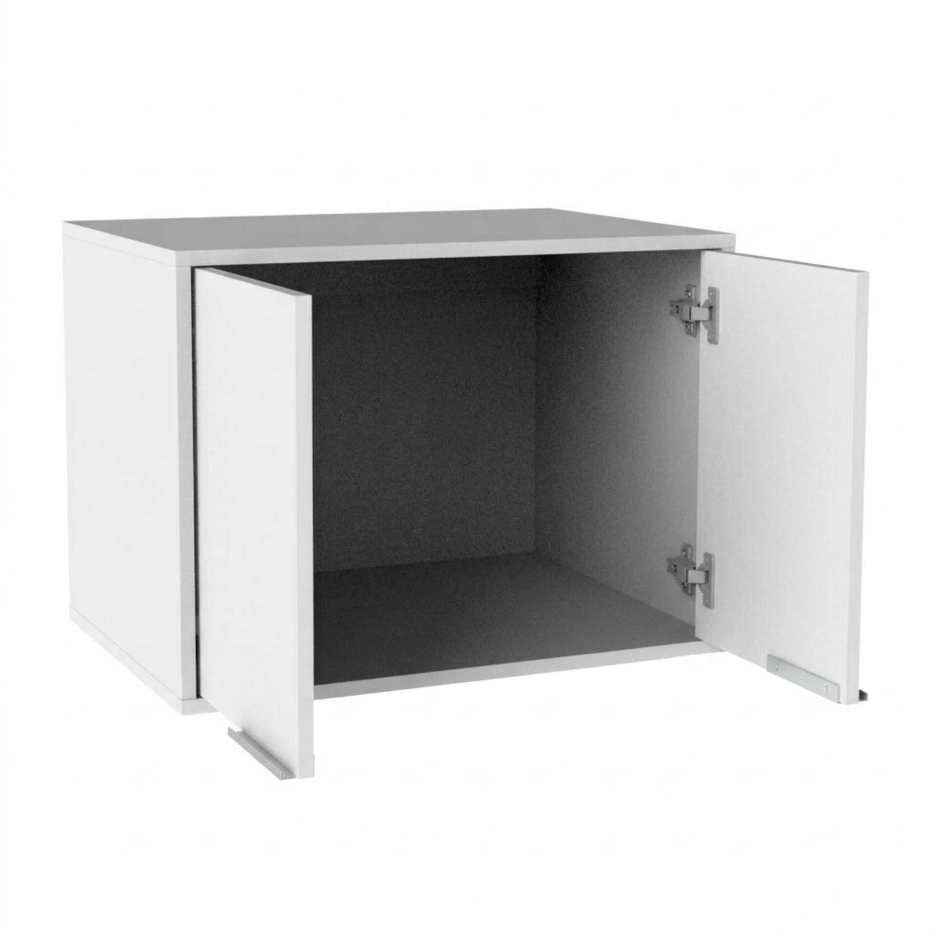 FACKELMANN Waschturm Set 3-teilig 65 cm breit, Weiß, Trockner-/Waschmaschinenaufsatz + Aufsatzschrank + Unterbauschrank