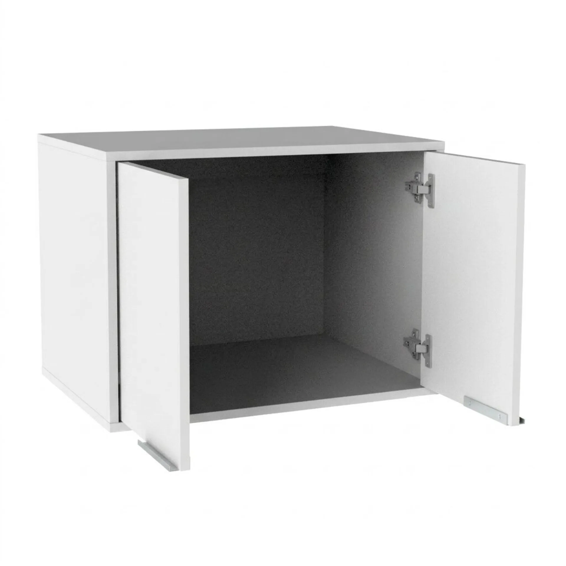 FACKELMANN Waschturm Set 3-teilig 65 cm breit, Weiß, Trockner-/Waschmaschinenaufsatz + Aufsatzschrank + Unterbauschrank
