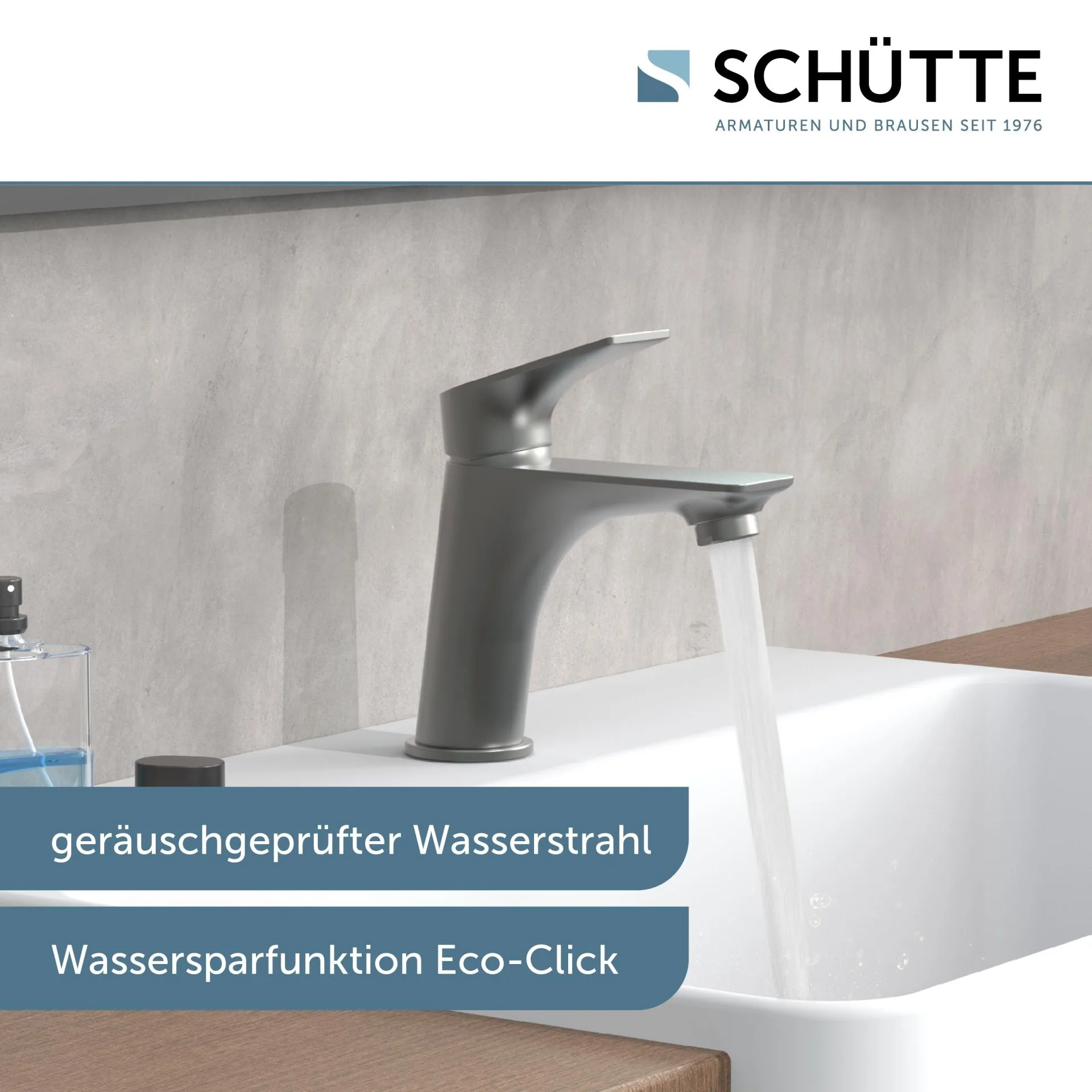 SCHÜTTE BOSTON Waschtischarmatur, Graphit matt