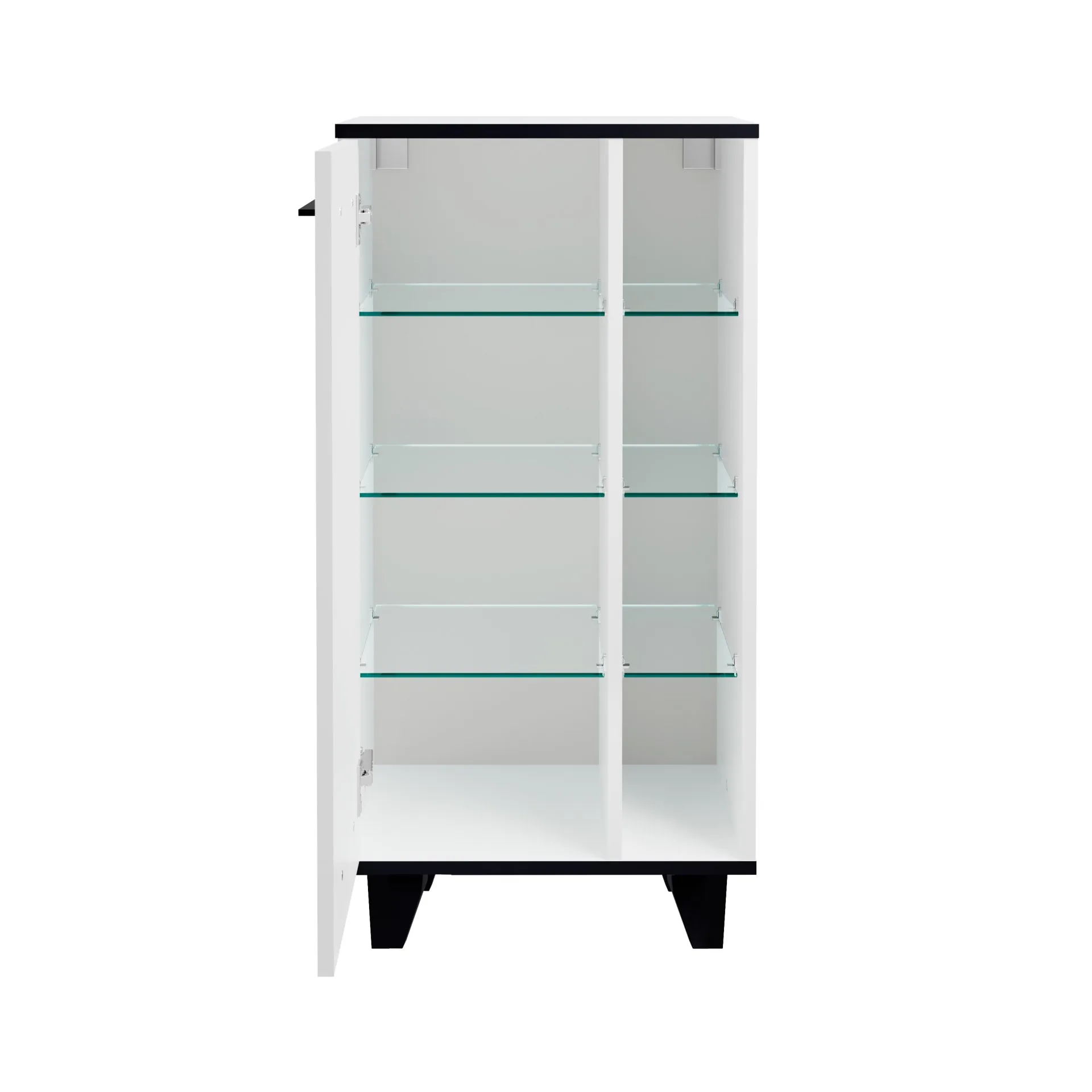 FACKELMANN TE-A Midischrank 47 cm breit, Weiß, mit Füßen