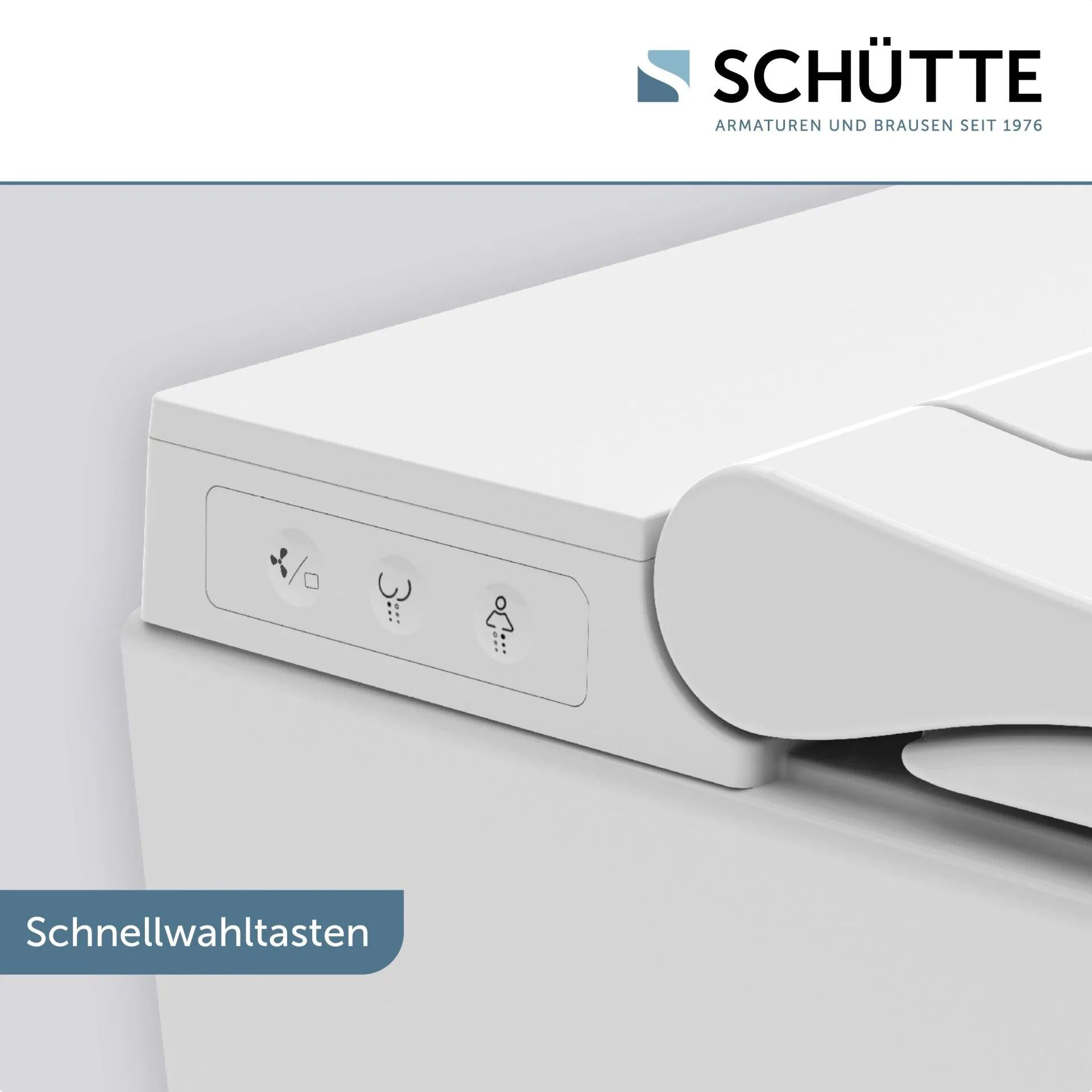 Schütte CESARI PREMIUM Dusch WC, Weiß, spülrandlos, Slim