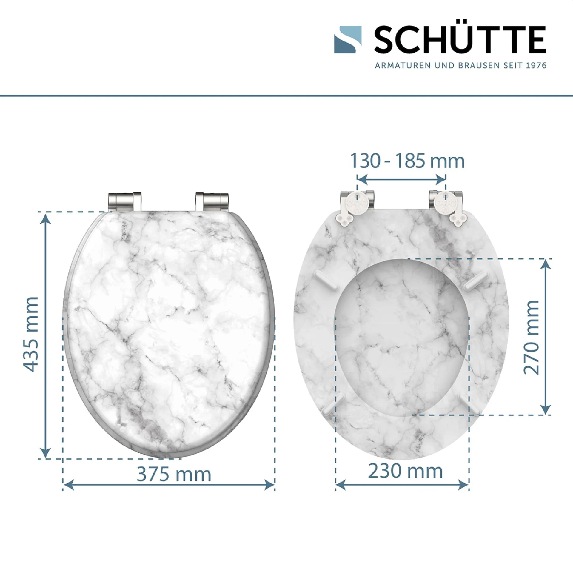 Schütte MARMOR STONE WC-Sitz, mit Absenkautomatik