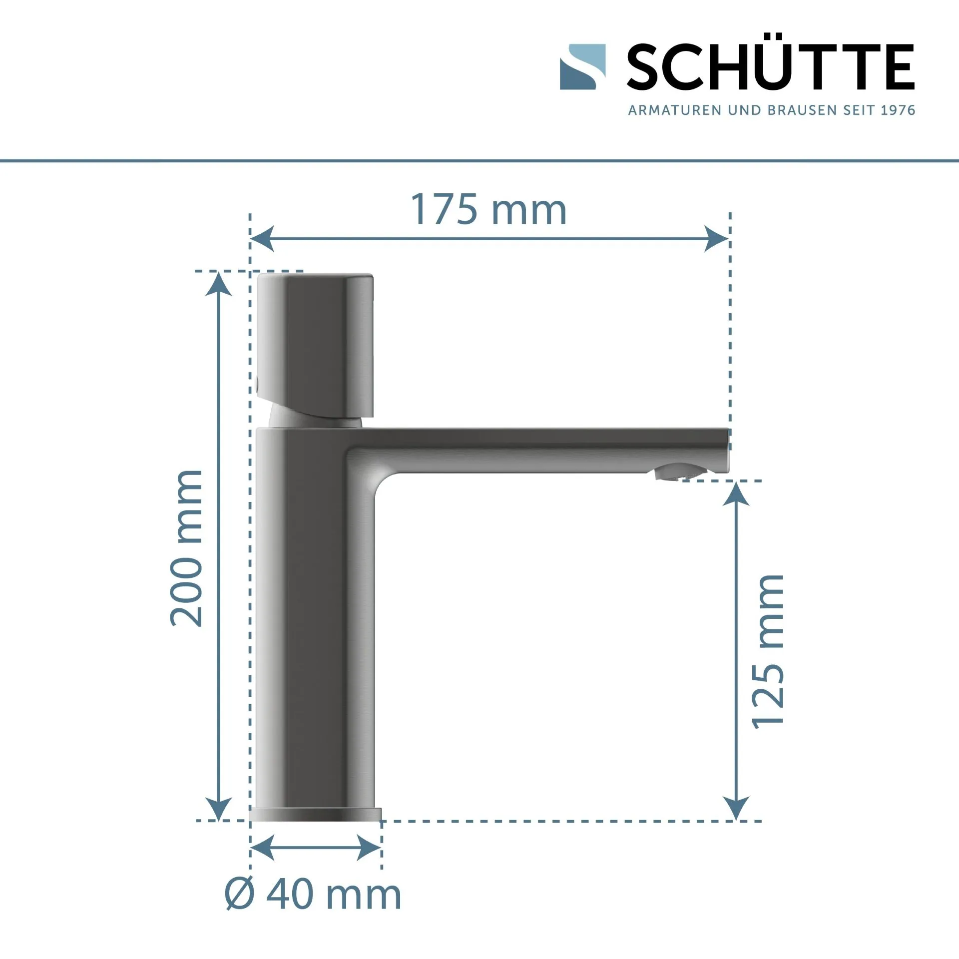 Schütte NEW YORK Waschtischarmatur, Graphit matt