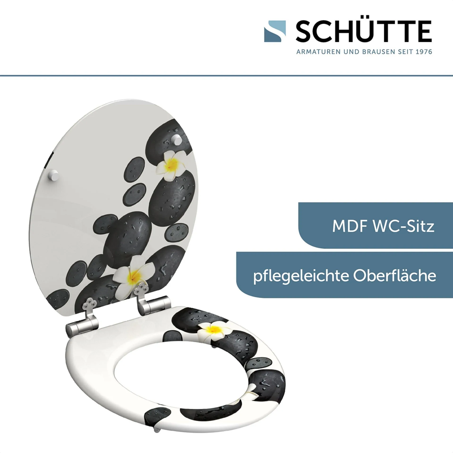 Schütte STONE DECORATION WC-Sitz, mit Absenkautomatik