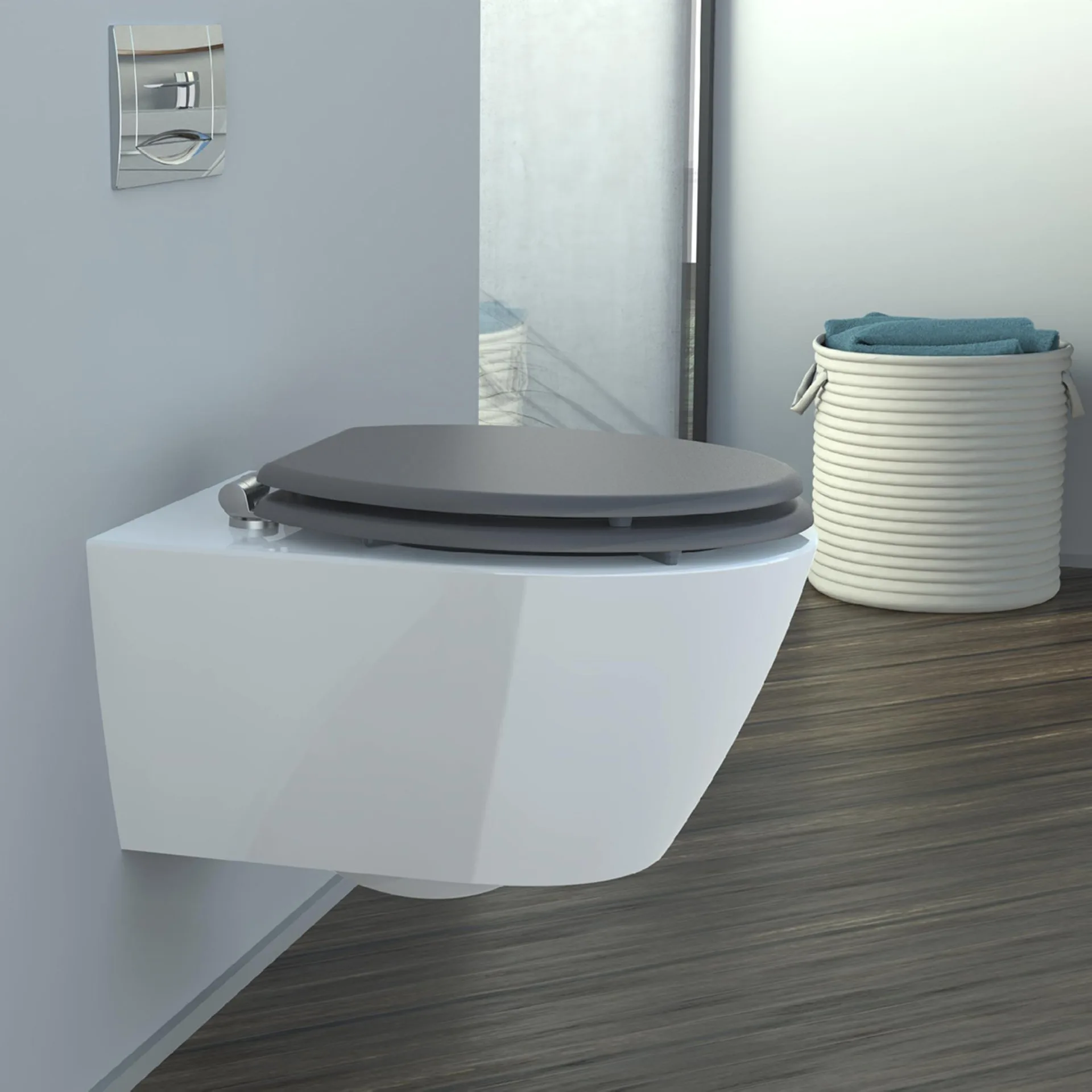 Schütte SPIRIT GREY WC-Sitz, mit Absenkautomatik