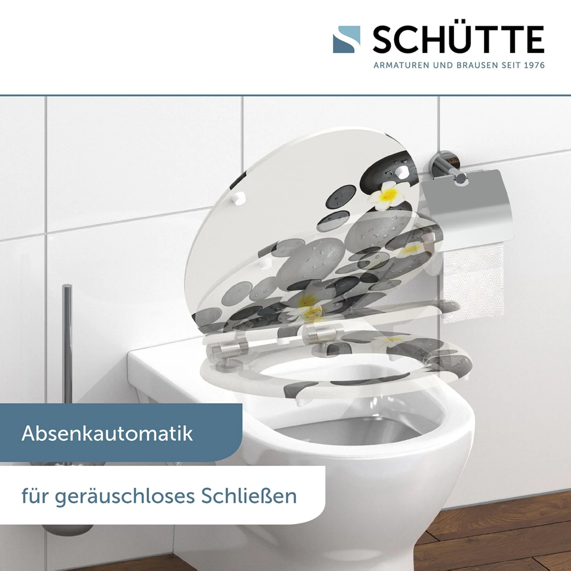 Schütte STONE DECORATION WC-Sitz, mit Absenkautomatik