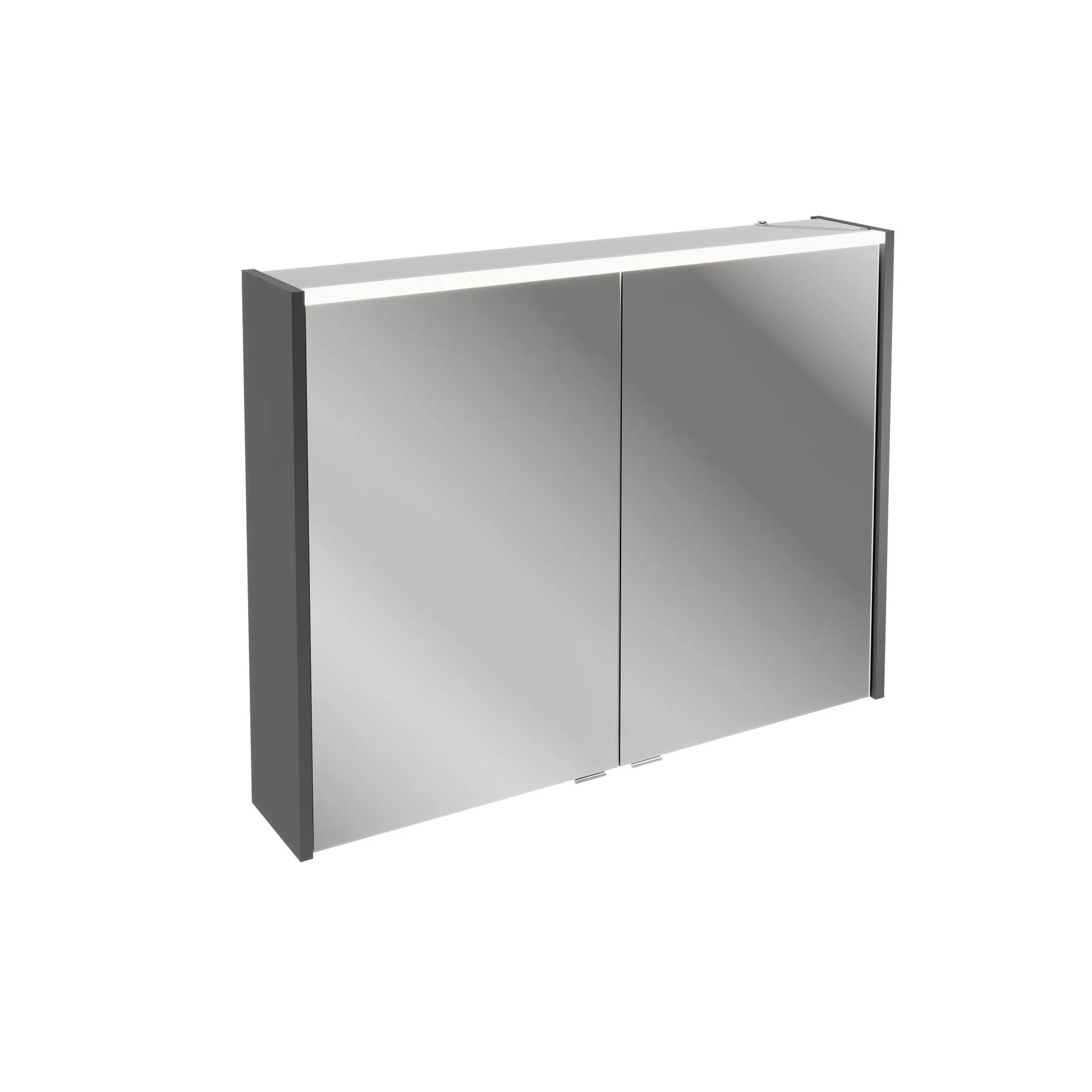FACKELMANN B.ROUND LED Spiegelschrank 90 cm breit, Anthrazit